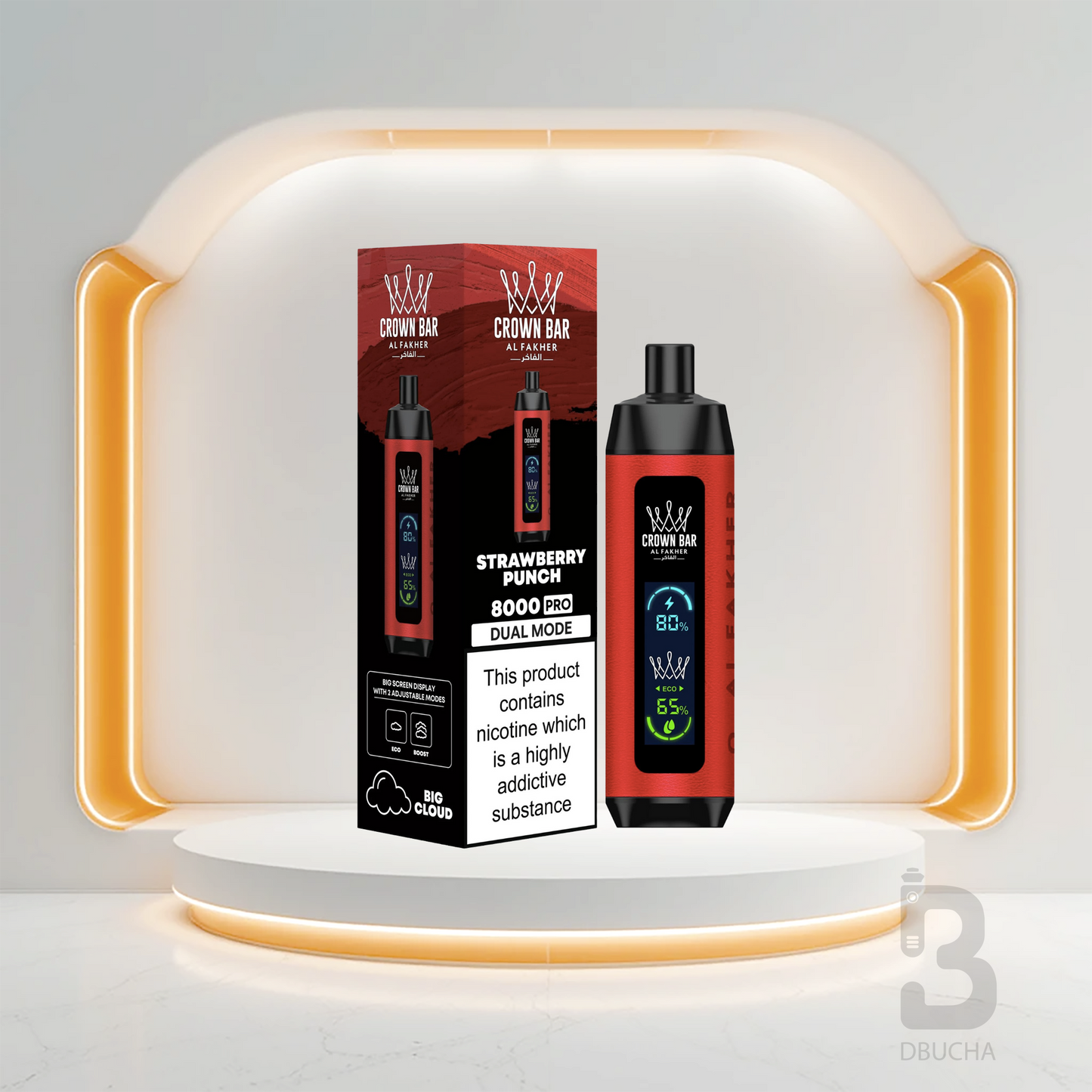 Jednorazówki - E papieros - Polska - Al Fakher - Crown Bar Pro - 8K - Strawberry Punch - Najtańsze