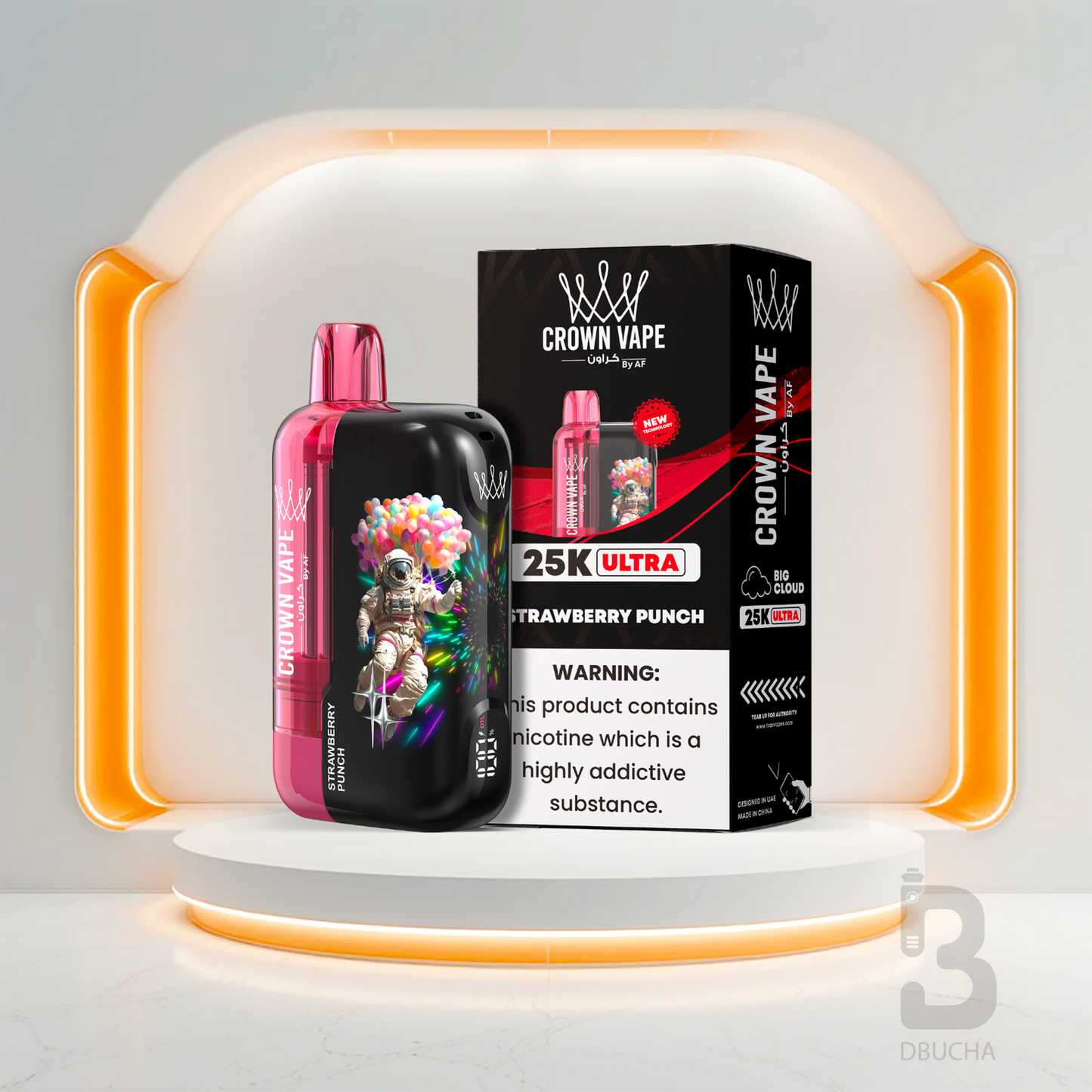 Jednorazówki - E papieros - Polska - Al Fakher - Crown Bar Ultra - 25K - Strawberry Punch - Najtańsze