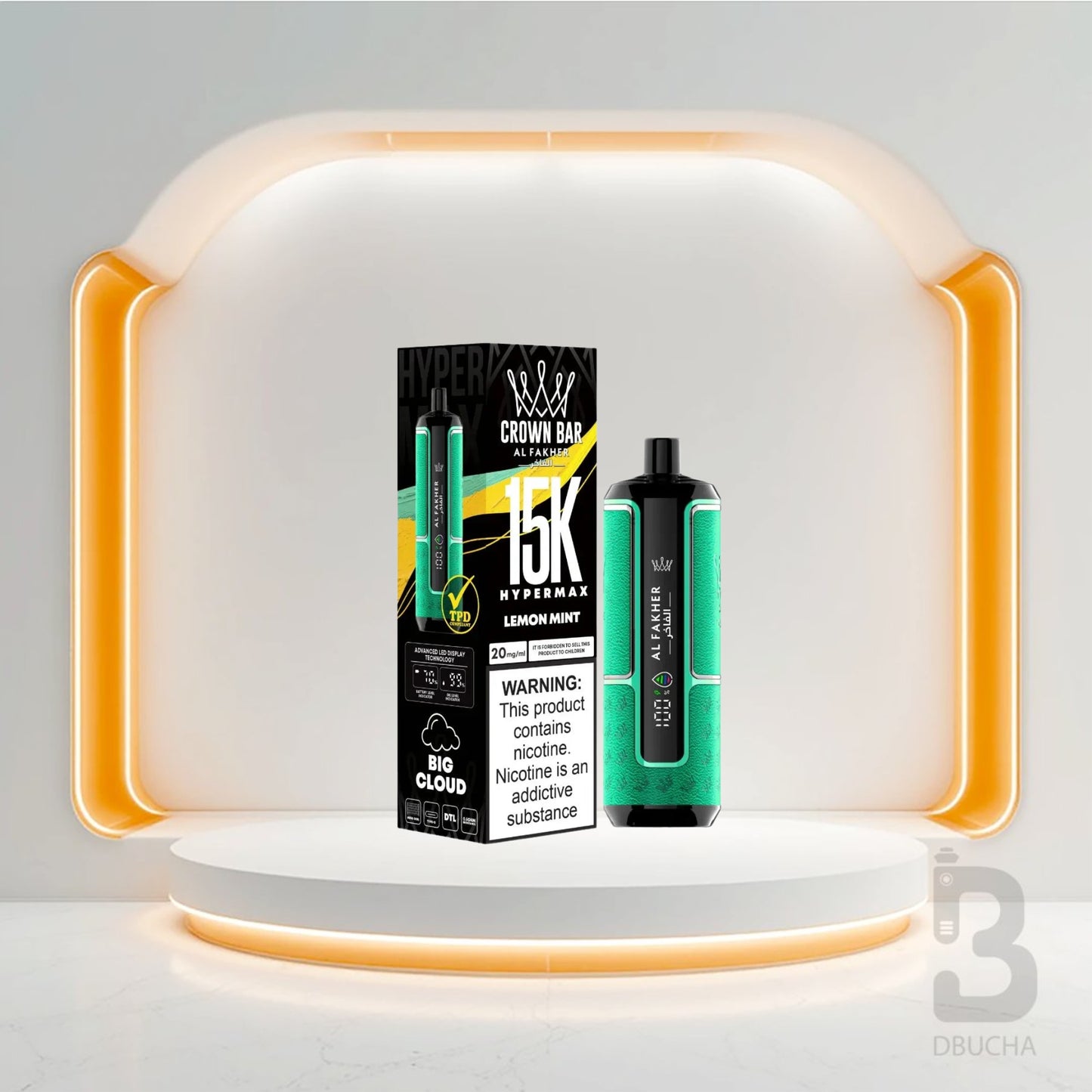 Jednorazówki - E papieros - Polska - Al Fakher - HyperMax - 15K - Lemon Mint - Najtańsze