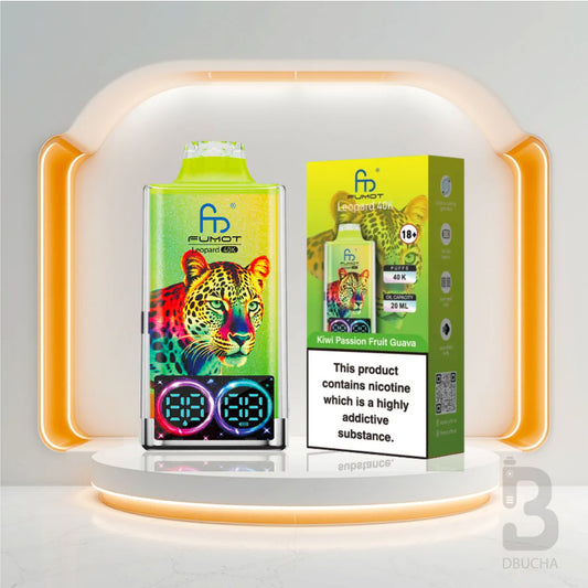 Jednorazówki - E papieros - Polska - Fumot - Leopard - 40K - Kiwi Passion Fruit Guava - Najtańsze