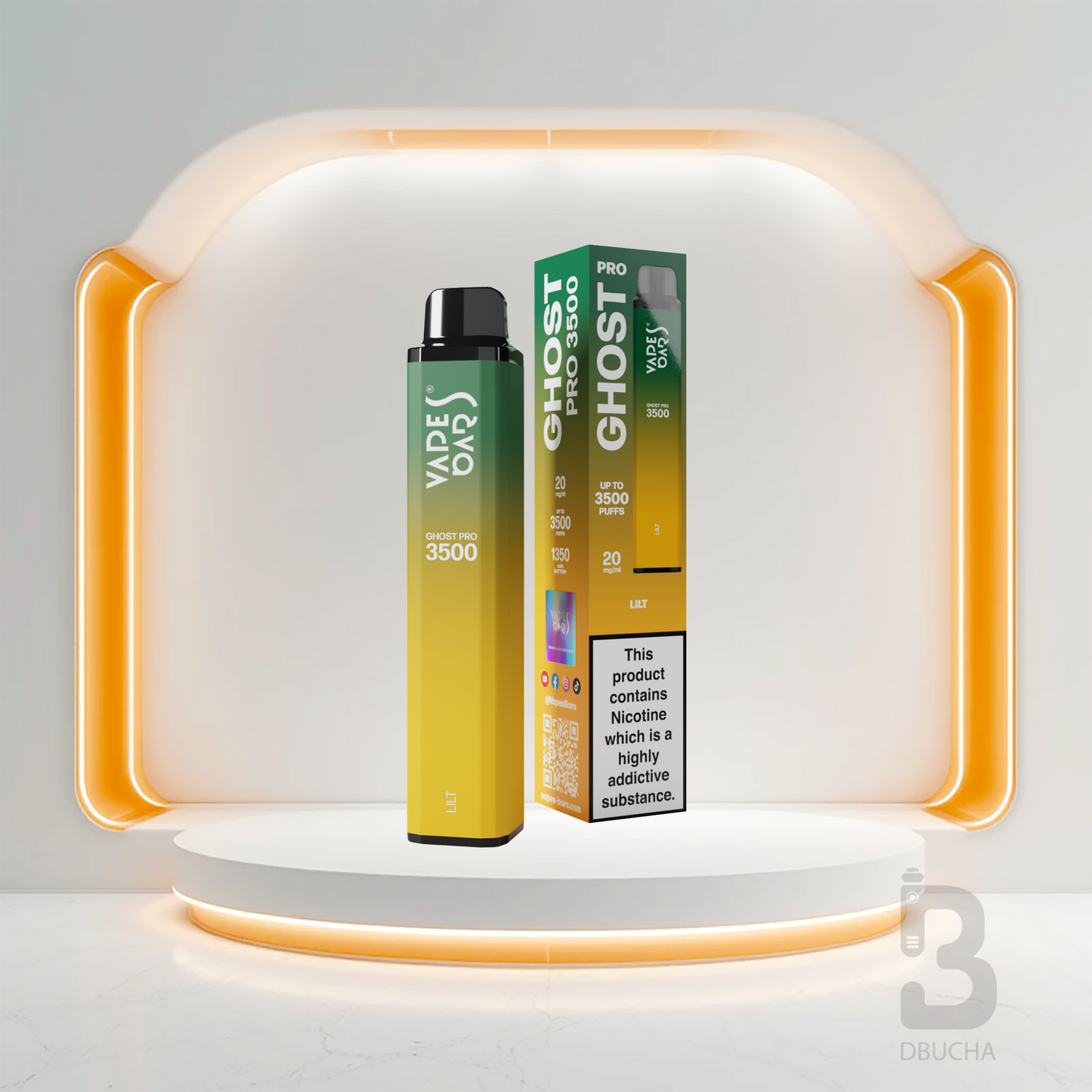 Ghost® Pro 3500 - E-Papieros jednorazowy - 2% Nikotyny