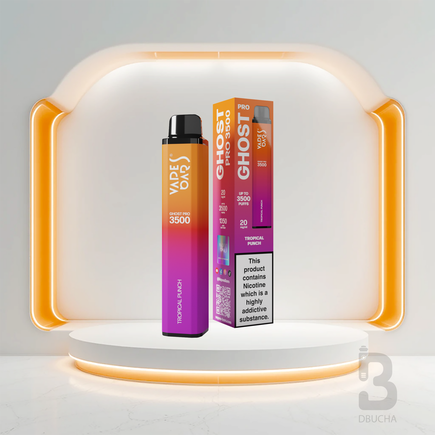 Ghost® Pro 3500 - E-Papieros jednorazowy - 2% Nikotyny