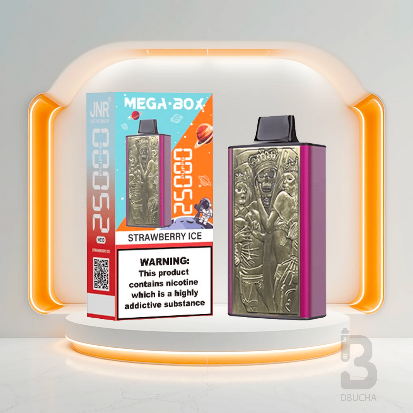Jednorazówki - E papieros - Polska - JNR - Mega Box - 25K - Strawberry Ice - Najtańsze