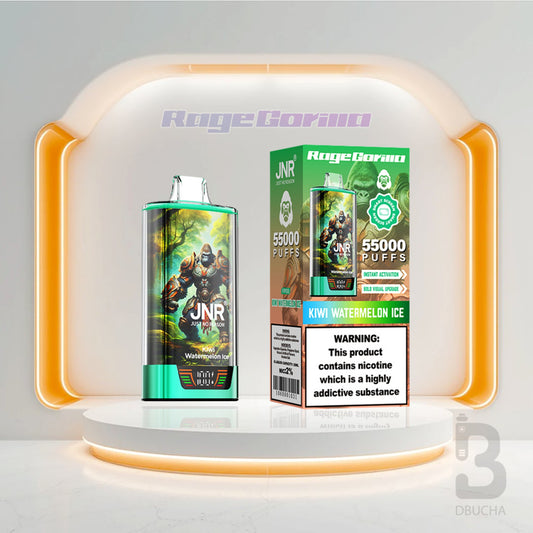 Jednorazówki - E papieros - Polska - JNR - RageGorilla - 55K - Kiwi Watermelon Ice - Najtańsze