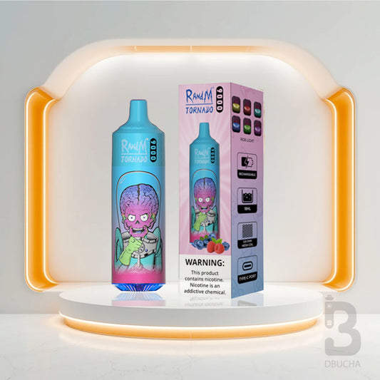 Jednorazówki - E papieros - Polska - RAndM - Tornado - 9K - Blueberry Raspberry - Najtańsze