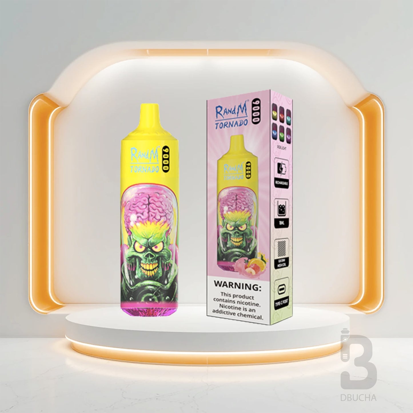 Jednorazówki - E papieros - Polska - RAndM - Tornado - 9K - Peach Lemonade - Najtańsze