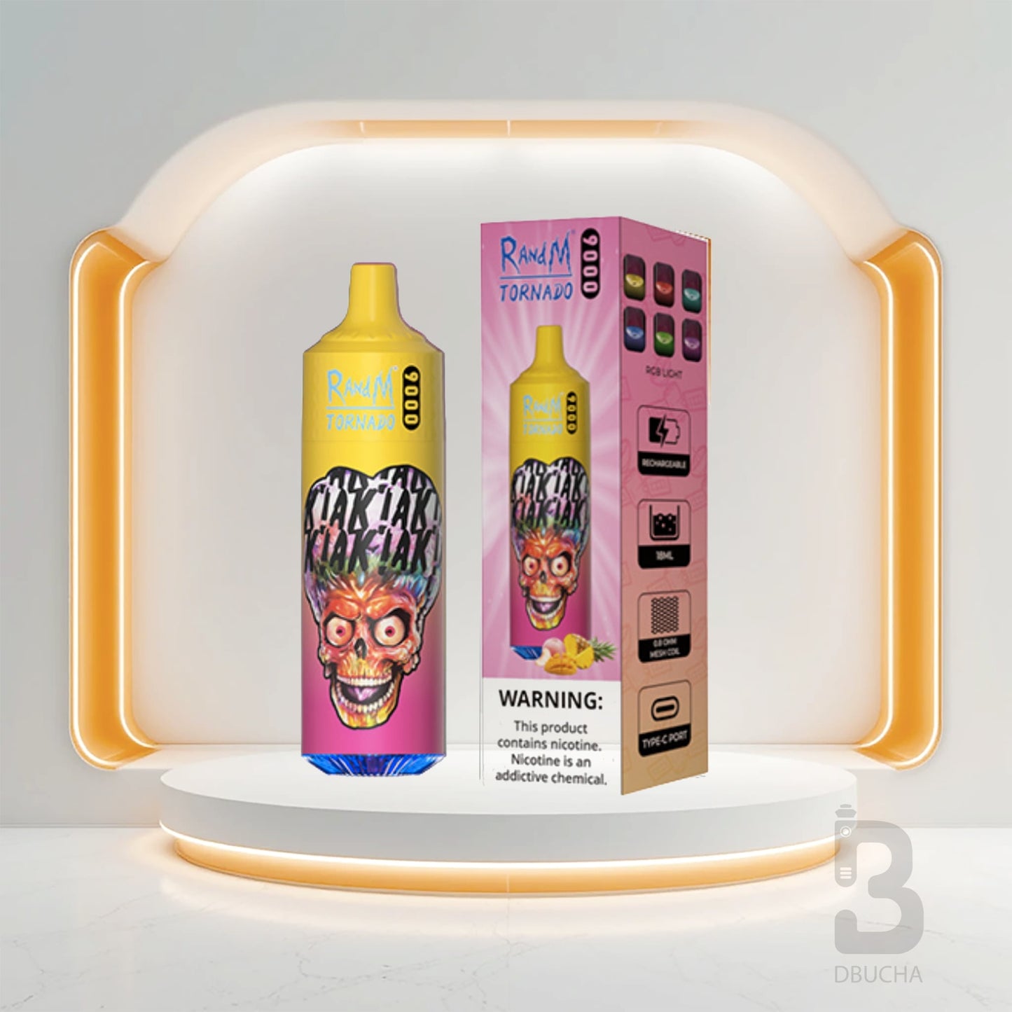 Jednorazówki - E papieros - Polska - RAndM - Tornado - 9K - Peachy Mango Pineapple - Najtańsze