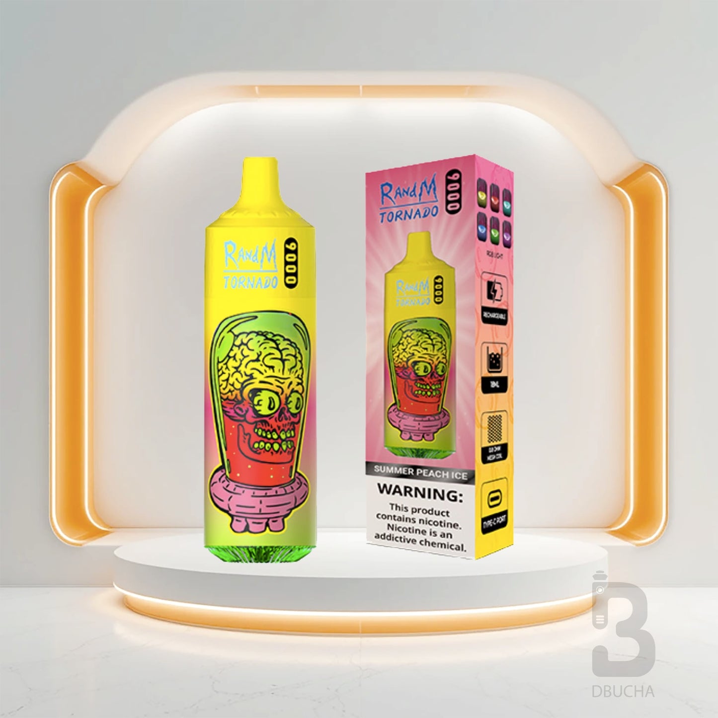Jednorazówki - E papieros - Polska - RAndM - Tornado - 9K - Summer Peach Ice - Najtańsze