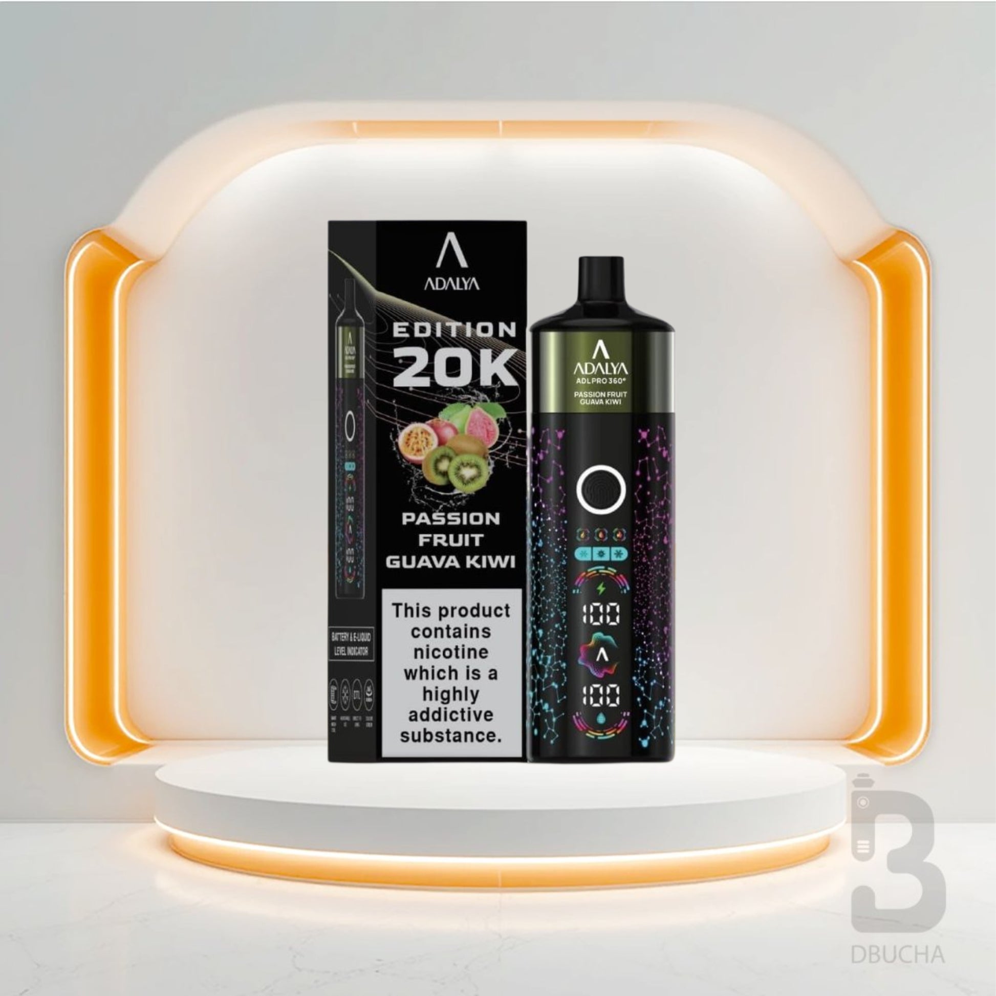 Jednorazówki - E papieros - Polska - Adalya - PRO 360 -20K - Passion Fruit Guava Kiwi - Najtańsze