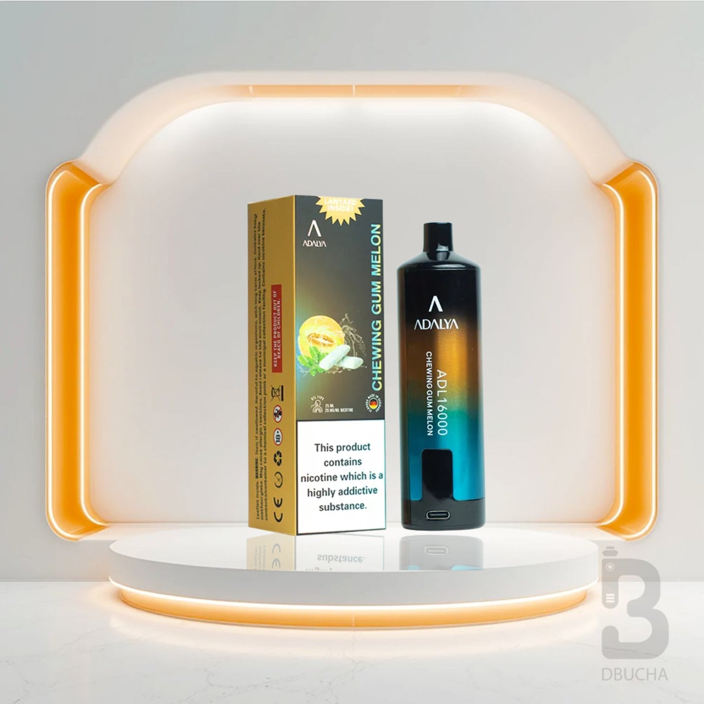 Jednorazówki - E papieros - Polska - Adalya - ADL16000 - 16K - Chewing Gum Melon - Najtańsze