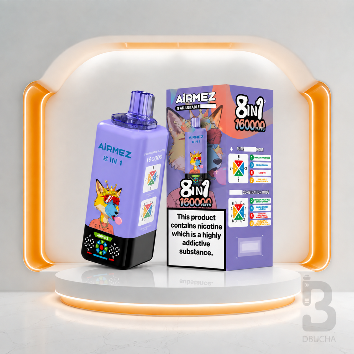 Jednorazówki AiRMEZ 8 w 1 160K - E papieros 2%