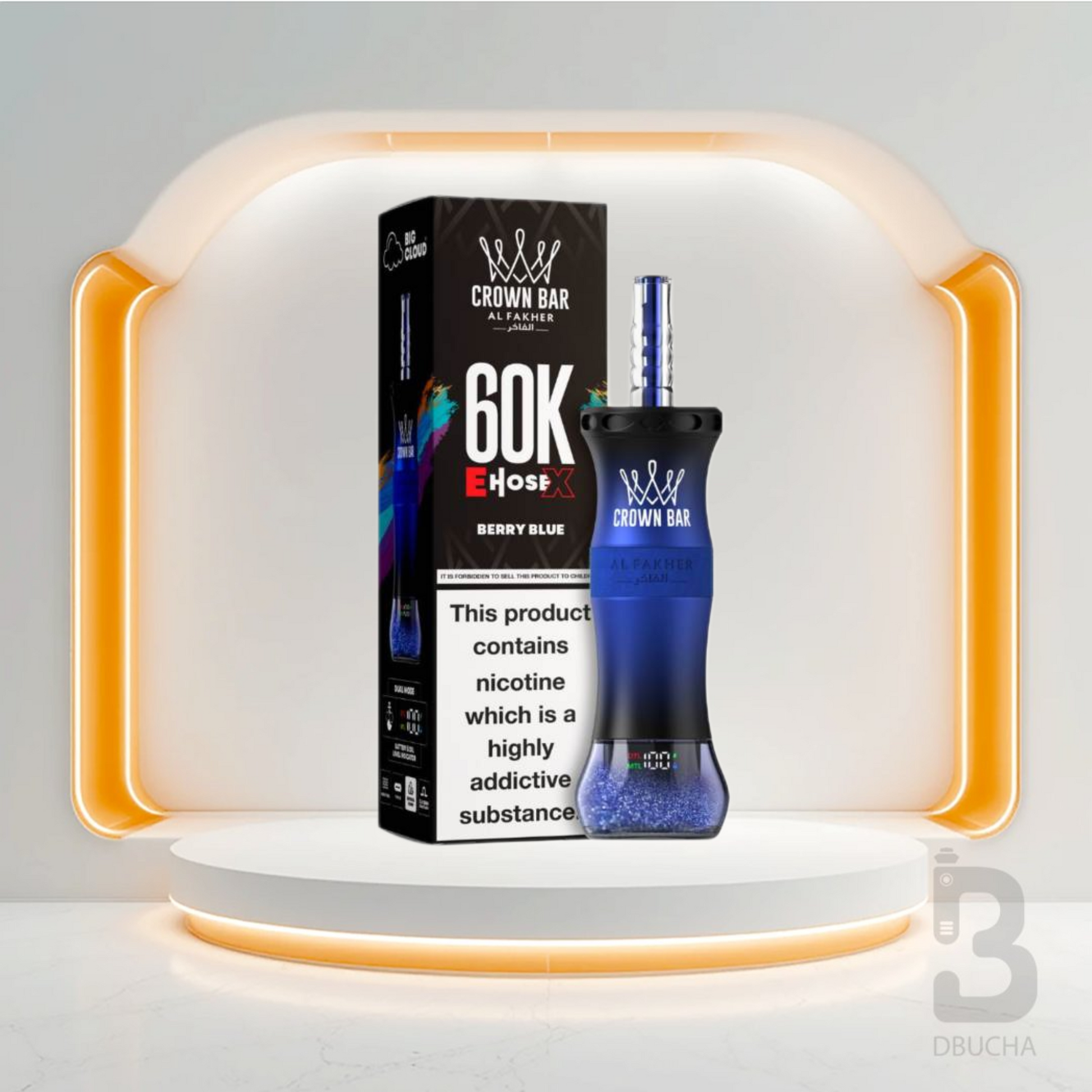 Jednorazówki - E papieros - Al Fakher - Crown Bar E-Hose X - 60K - Berry Blue - Najtańsze