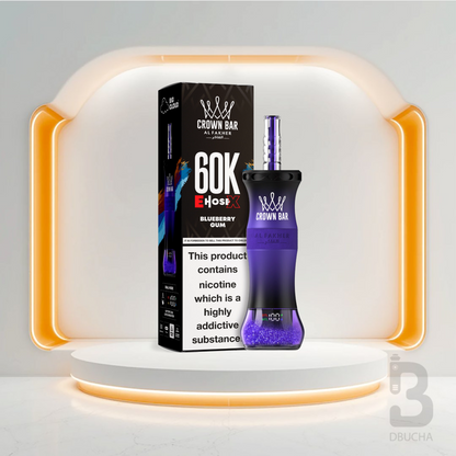 Jednorazówki - E papieros - Al Fakher - Crown Bar E-Hose X - 60K - Blueberry Gum - Najtańsze