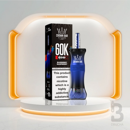Jednorazówki - E papieros - Al Fakher - Crown Bar E-Hose X - 60K - Blueberry Raspberry - Najtańsze