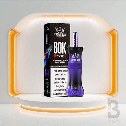 Jednorazówki - E papieros - Al Fakher - Crown Bar E-Hose X - 60K - Blueberry Sour Raspberry - Najtańsze