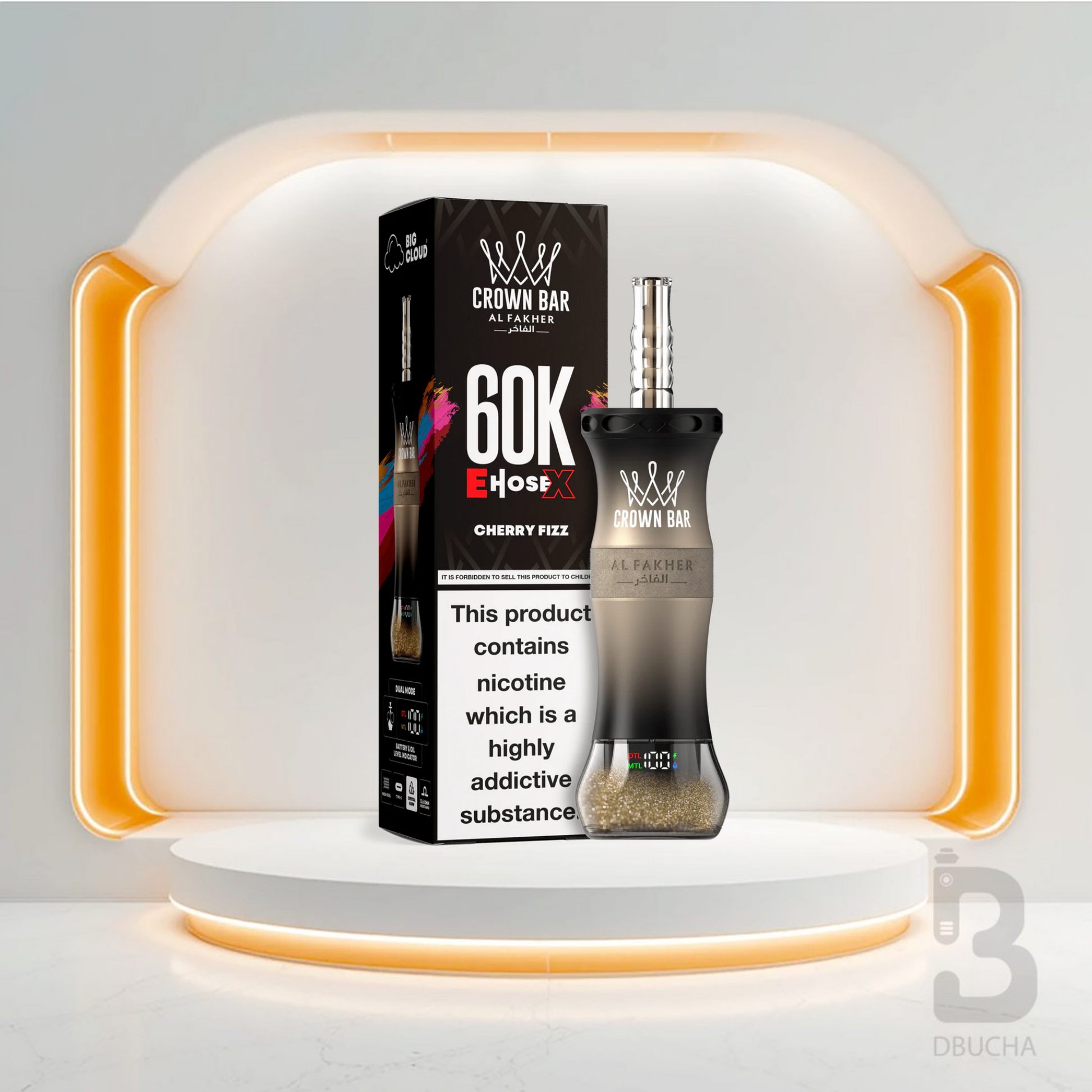 Jednorazówki - E papieros - Al Fakher - Crown Bar E-Hose X - 60K - Cherry Fizz - Najtańsze