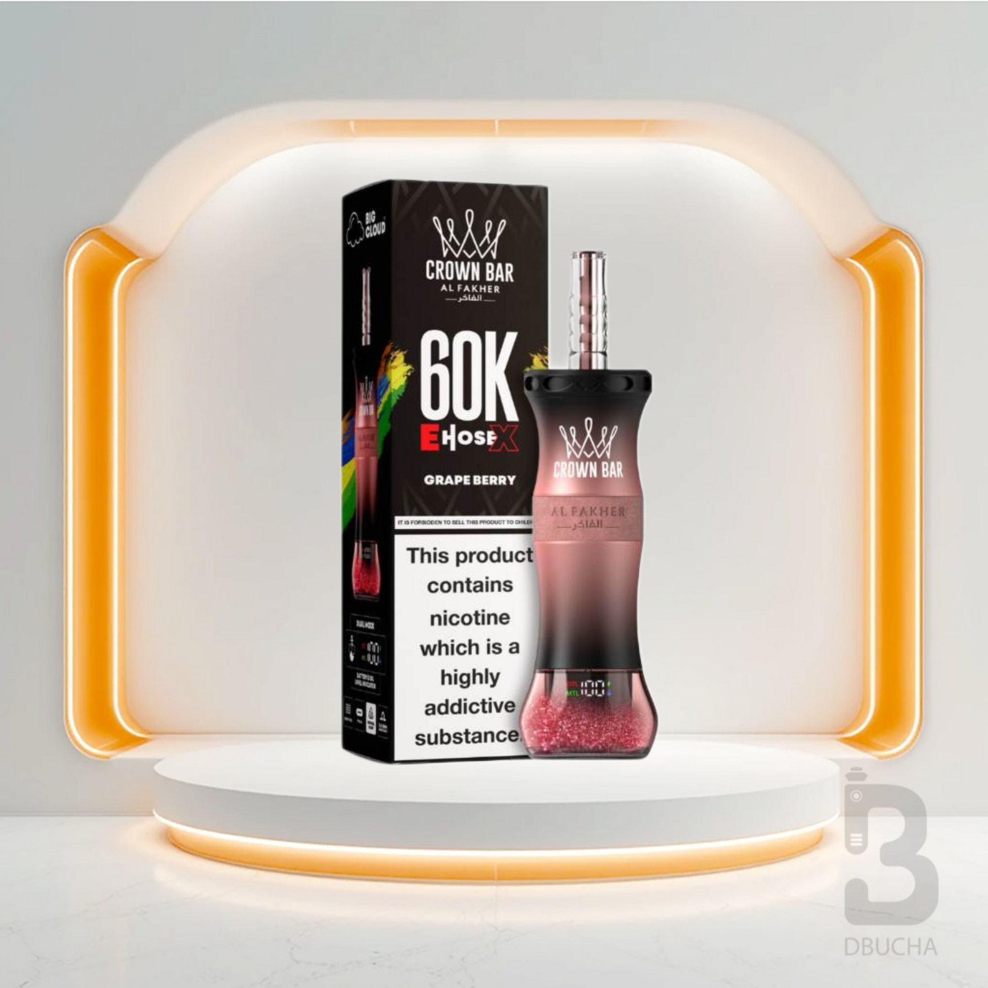 Jednorazówki - E papieros - Al Fakher - Crown Bar E-Hose X - 60K - Grape Berry - Najtańsze