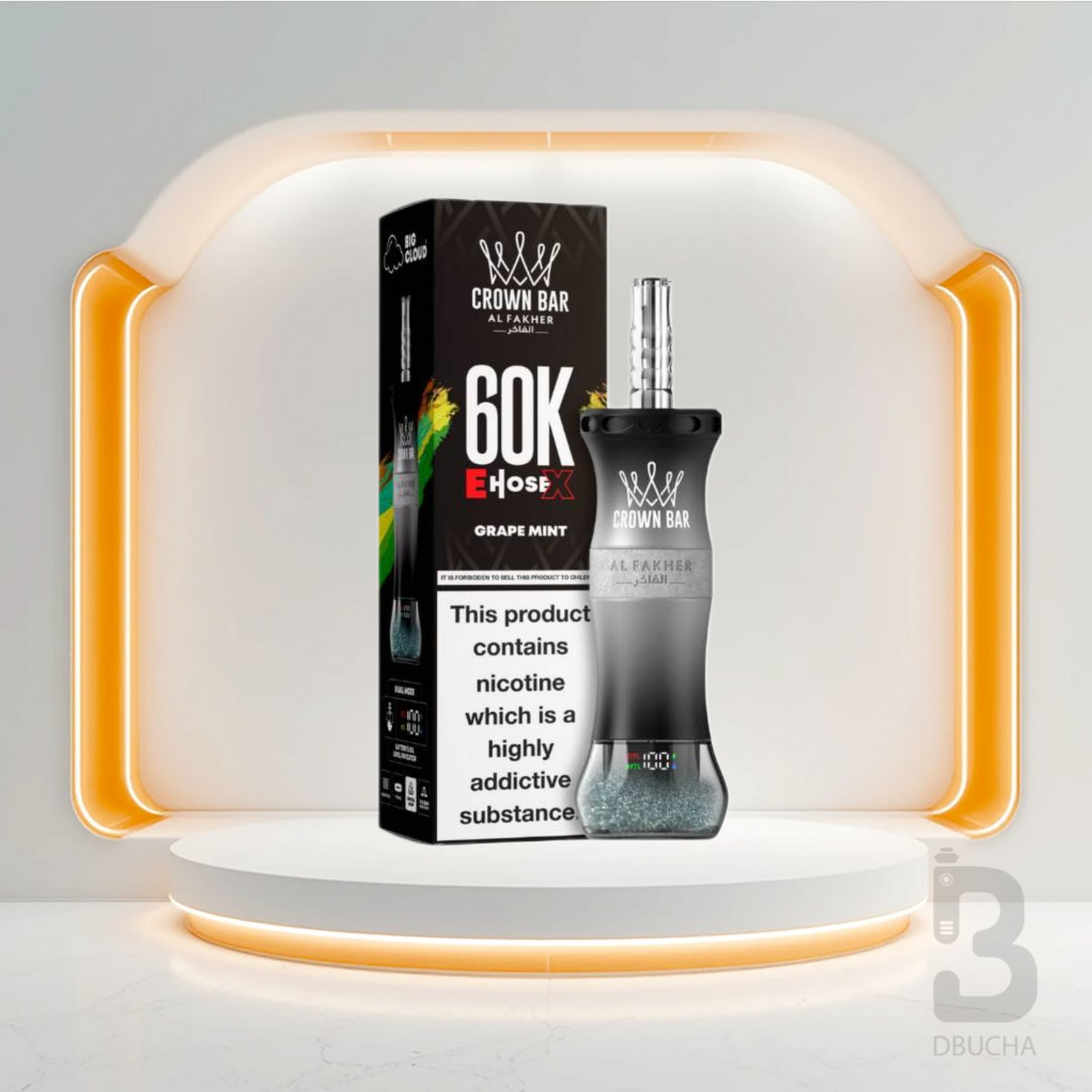 Jednorazówki - E papieros - Al Fakher - Crown Bar E-Hose X - 60K - Grape Mint - Najtańsze