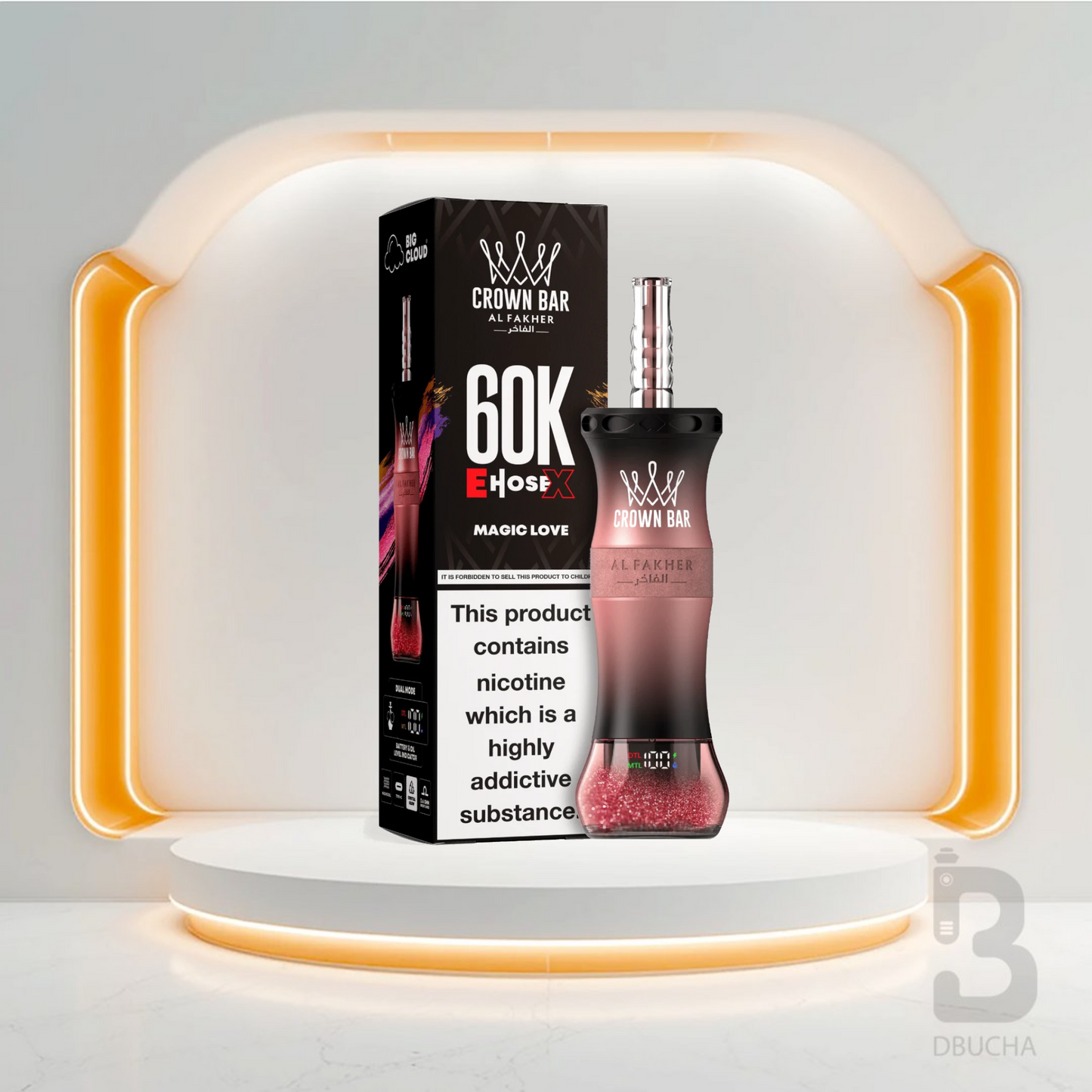 Jednorazówki - E papieros - Al Fakher - Crown Bar E-Hose X - 60K - Magic Love - Najtańsze