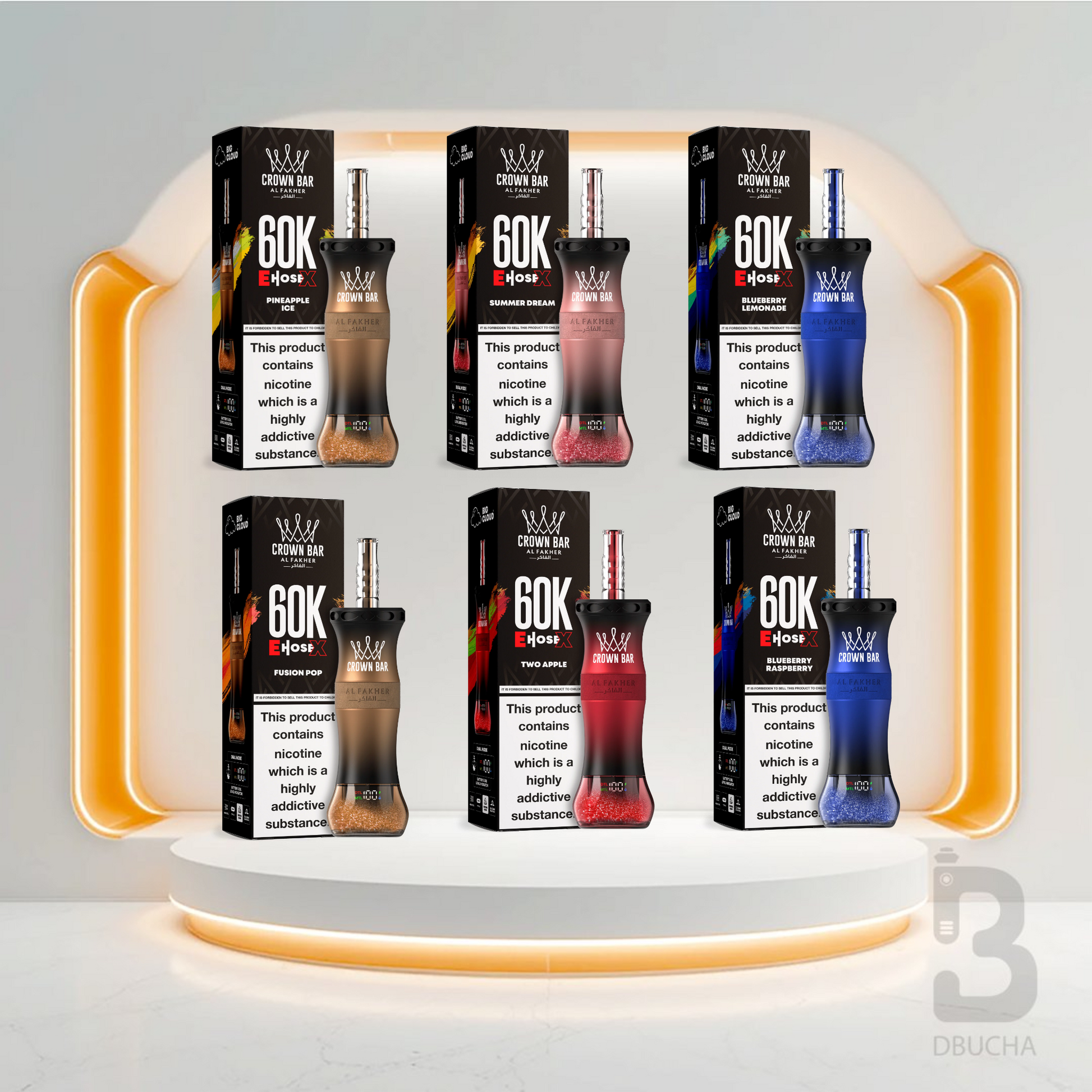 Jednorazówki - E papieros - Al Fakher - Crown Bar E-Hose X - 60K - Mix - Najtańsze