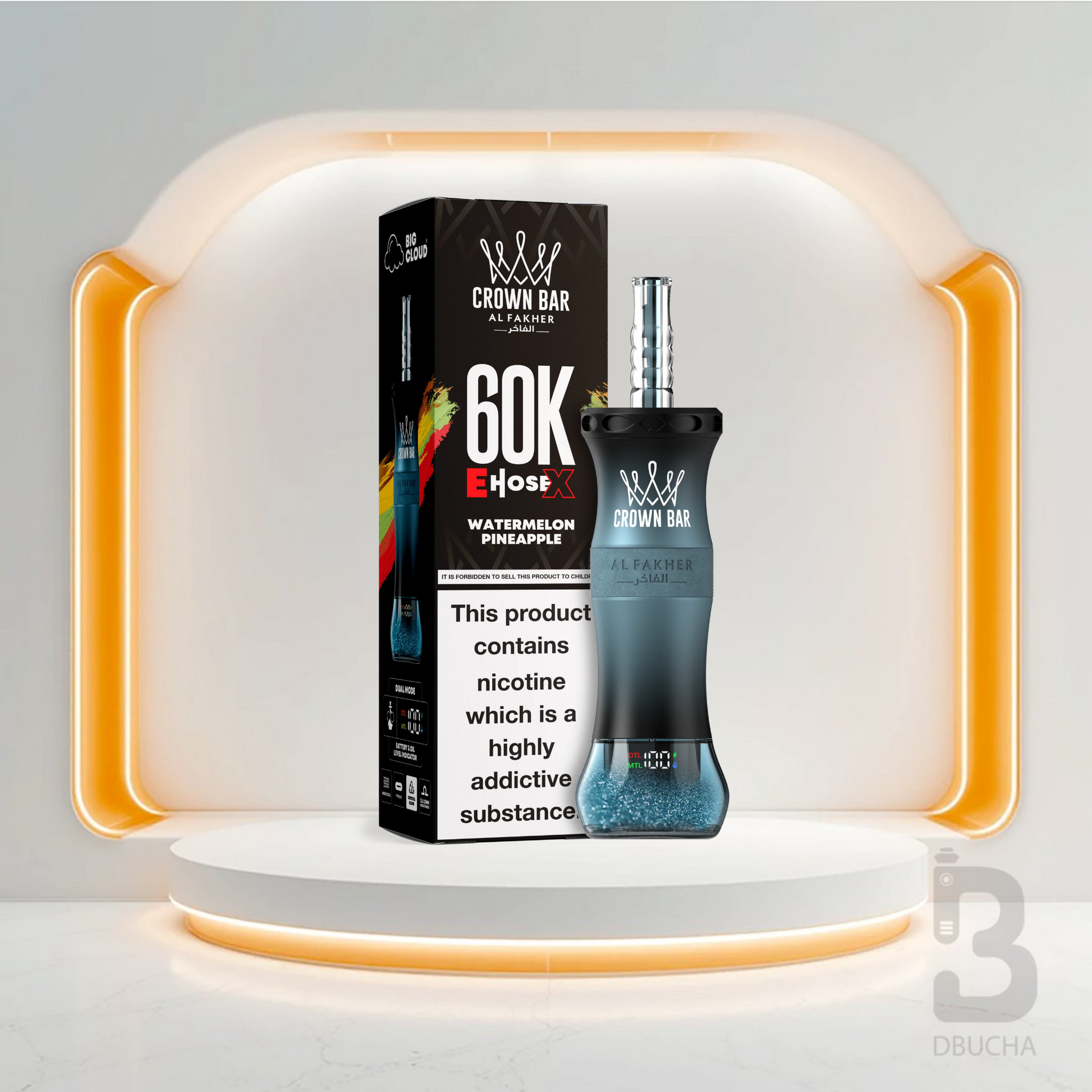 Jednorazówki - E papieros - Al Fakher - Crown Bar E-Hose X - 60K - Watermelon Pnieapple - Najtańsze