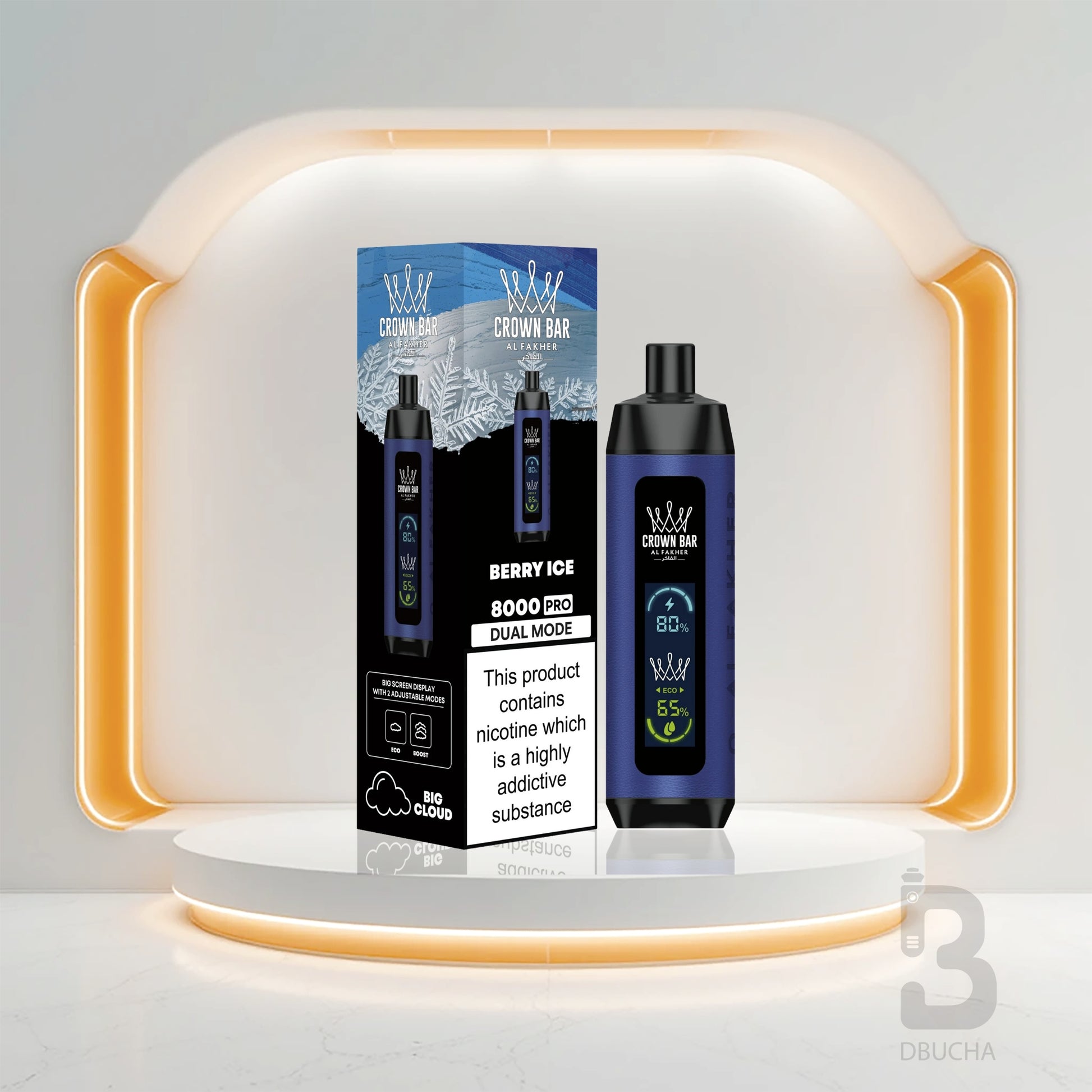 Jednorazówki - E papieros - Polska - Al Fakher - Crown Bar Pro - 8K - Berry Ice - Najtańsze