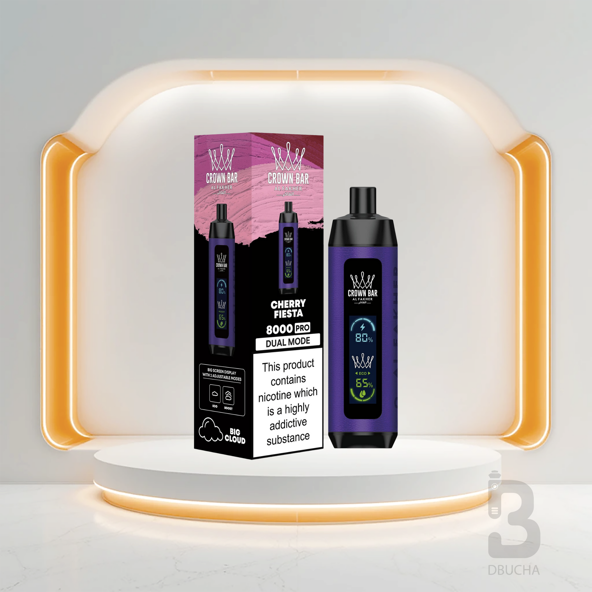 Jednorazówki - E papieros - Polska - Al Fakher - Crown Bar Pro - 8K - Cherry Fiesta - Najtańsze