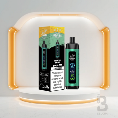 Jednorazówki - E papieros - Polska - Al Fakher - Crown Bar Pro - 8K - Lemon Mint - Najtańsze