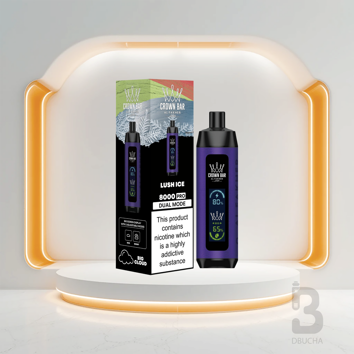 Jednorazówki - E papieros - Polska - Al Fakher - Crown Bar Pro - 8K - Lush Ice - Najtańsze