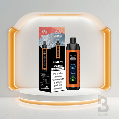 Jednorazówki - E papieros - Polska - Al Fakher - Crown Bar Pro - 8K - Peach Ice - Najtańsze
