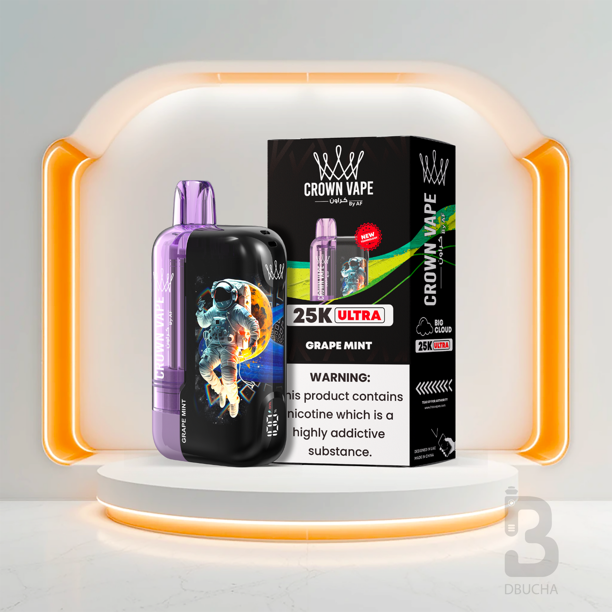 Jednorazówki - E papieros - Polska - Al Fakher - Crown Bar Ultra - 25K - Grape Mint - Najtańsze