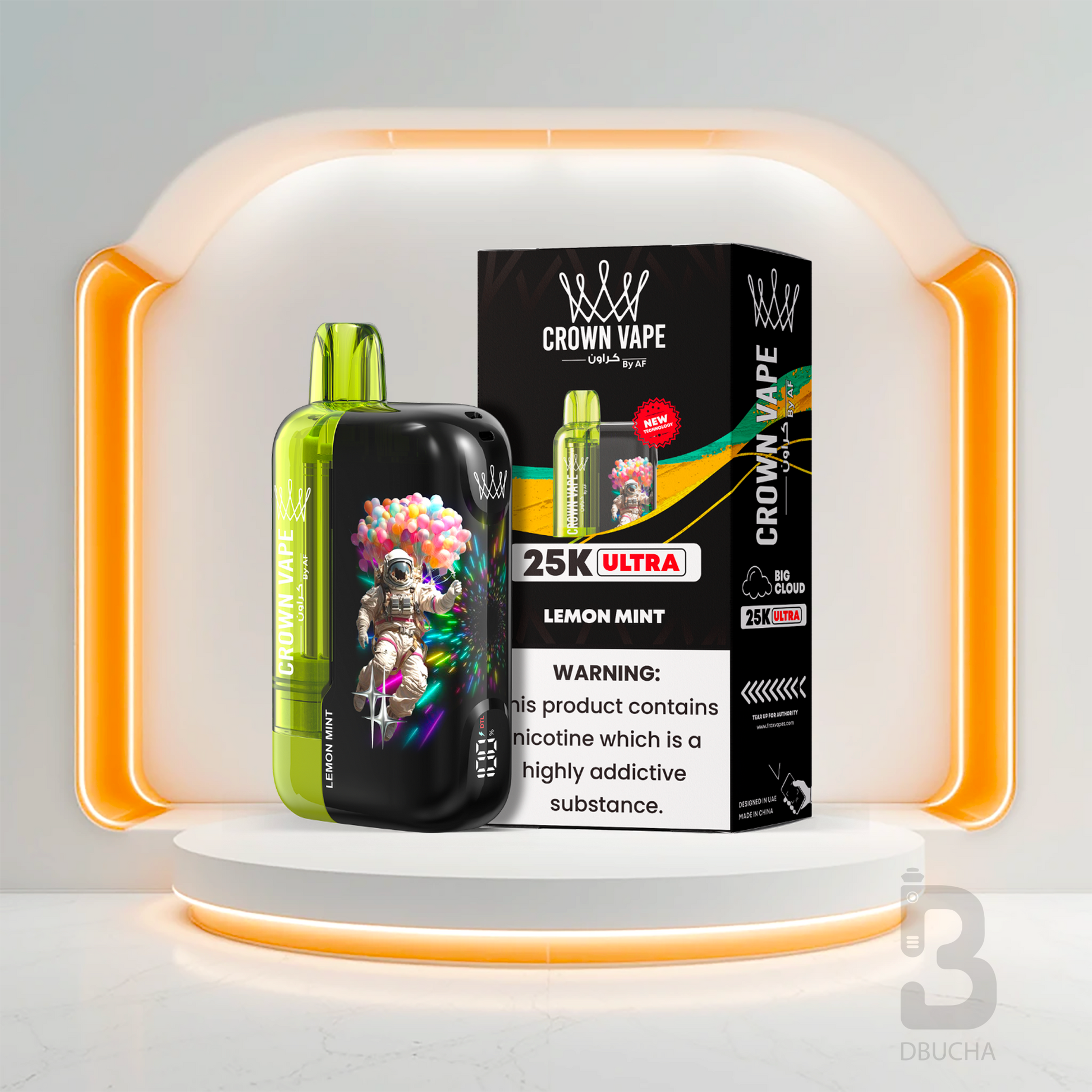 Jednorazówki - E papieros - Polska - Al Fakher - Crown Bar Ultra - 25K - Lemon Mint - Najtańsze