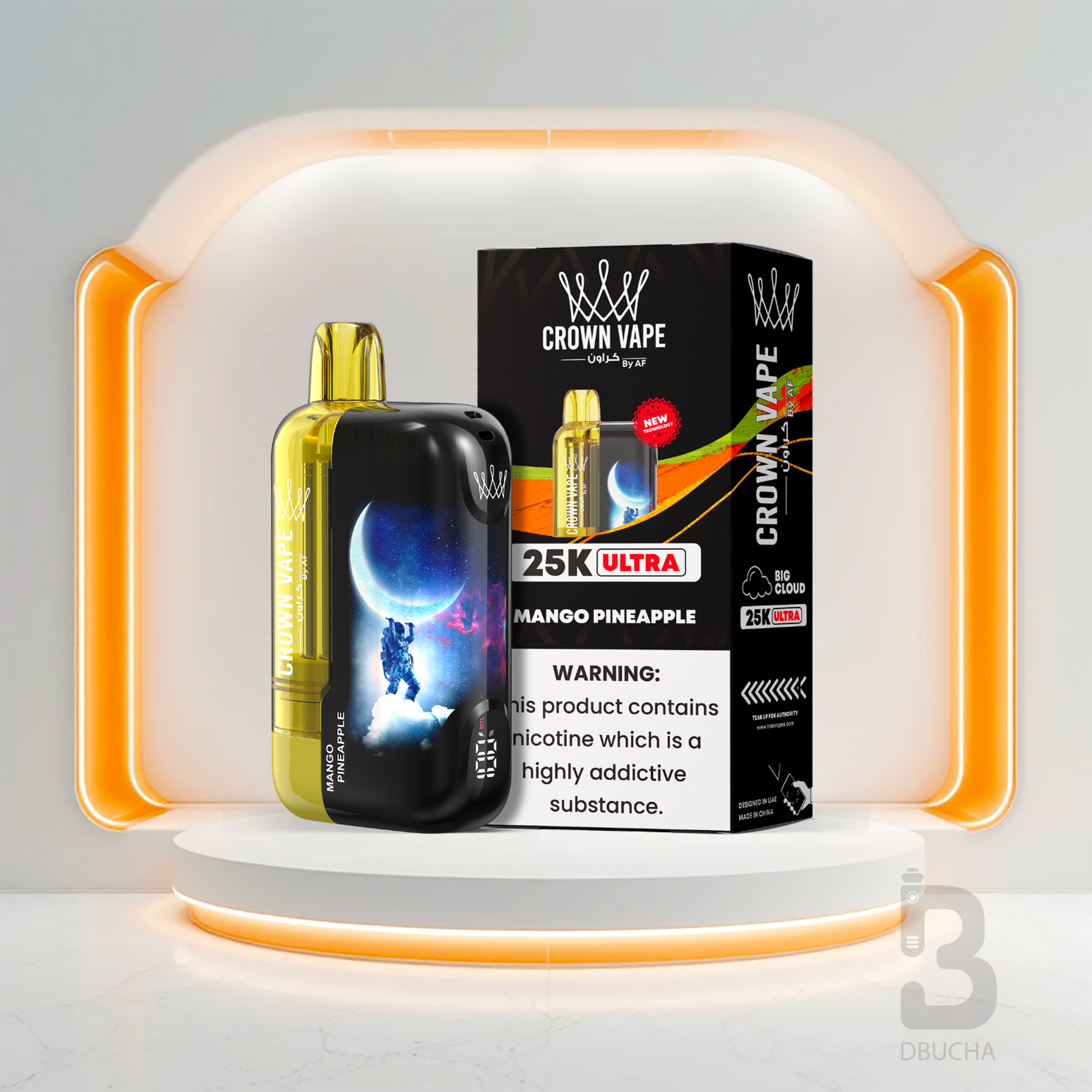 Jednorazówki - E papieros - Polska - Al Fakher - Crown Bar Ultra - 25K - Mango Pineapple - Najtańsze