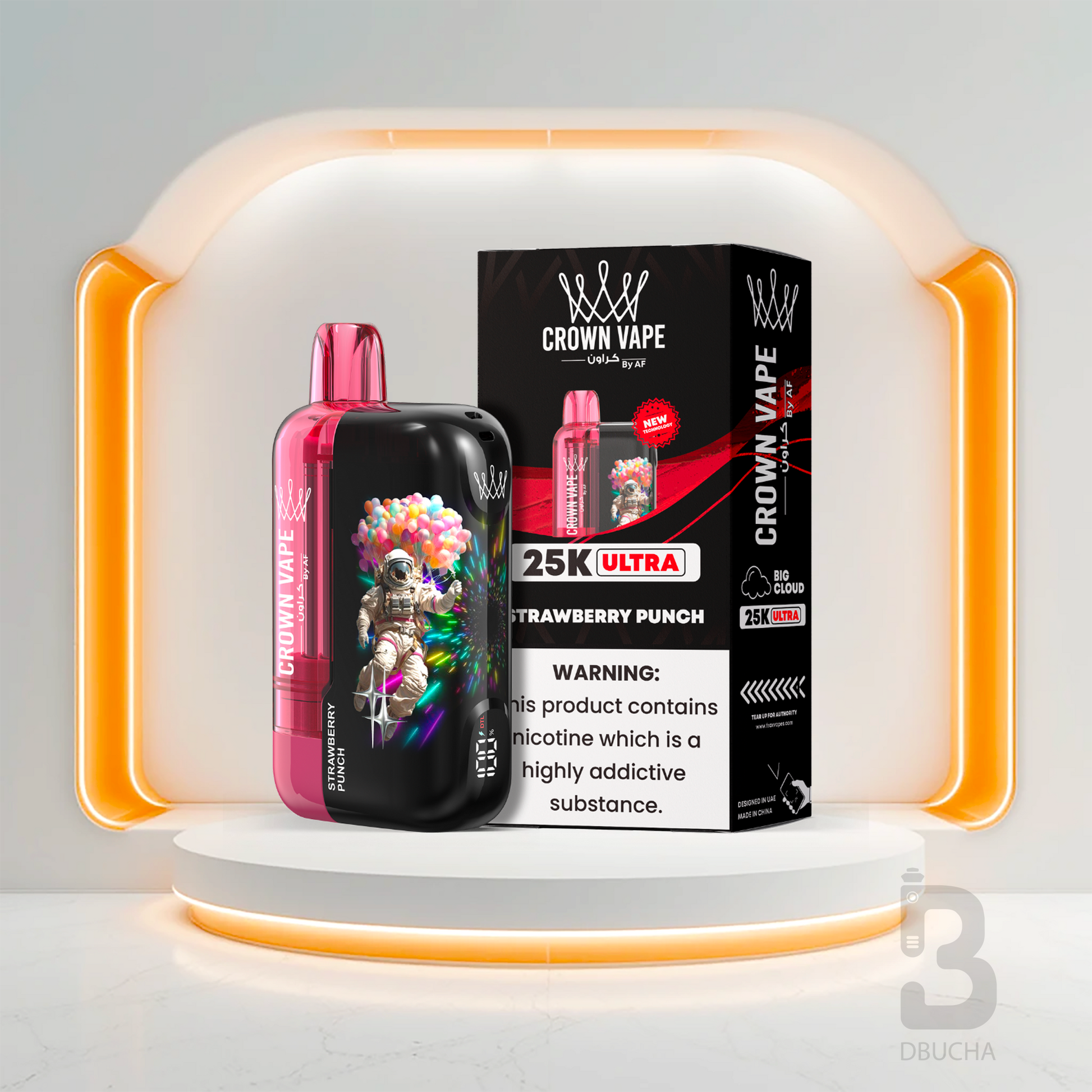 Jednorazówki - E papieros - Polska - Al Fakher - Crown Bar Ultra - 25K - Strawberry Punch - Najtańsze