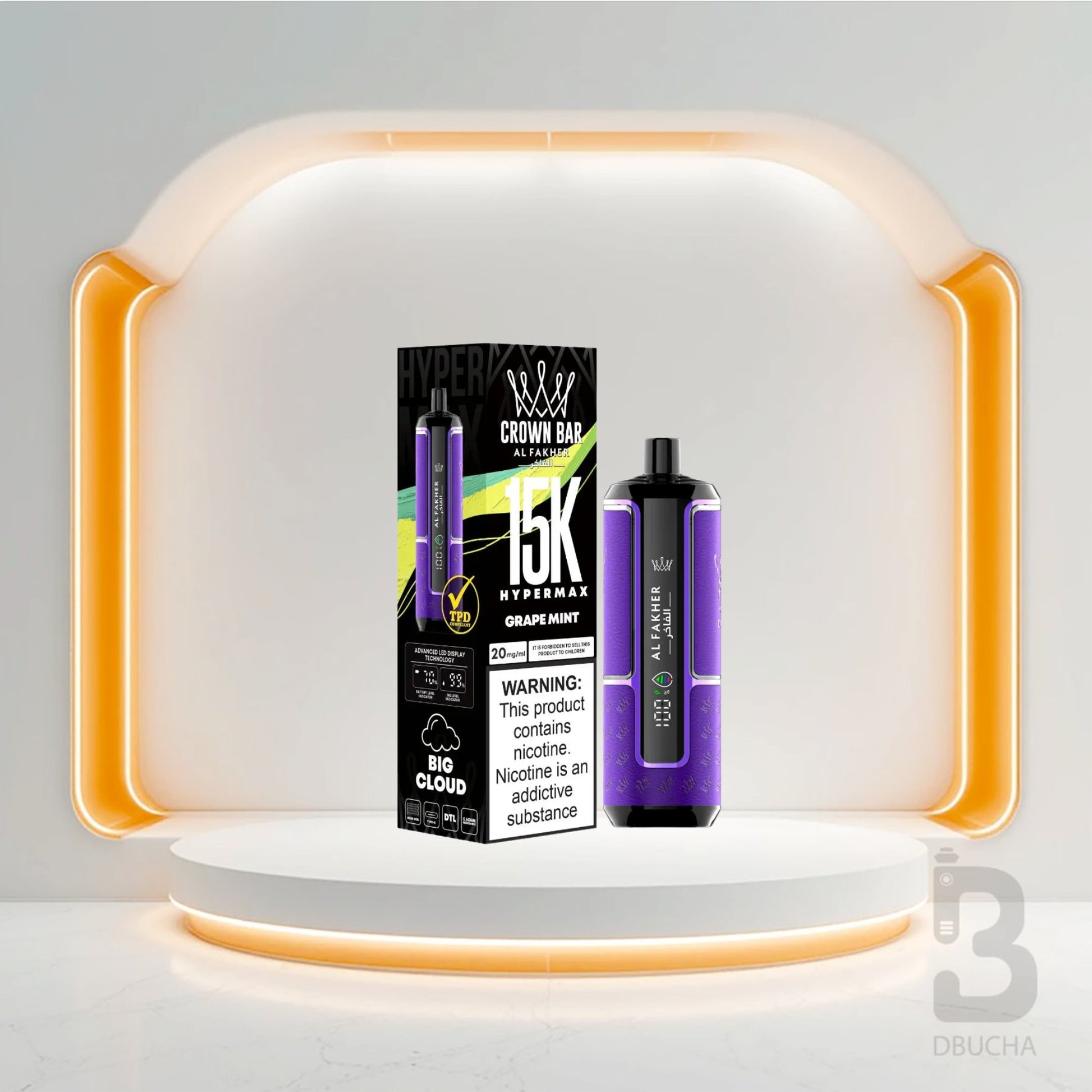 Jednorazówki - E papieros - Polska - Al Fakher - HyperMax - 15K - Grape Mint - Najtańsze