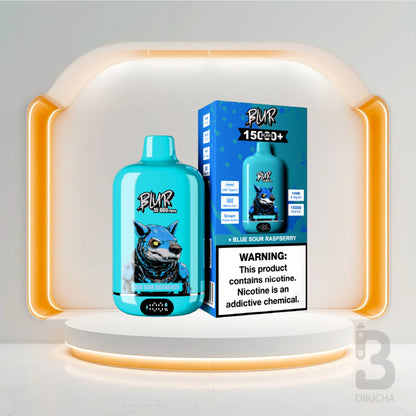 Jednorazówki - E papieros - Polska - Blur 15000 - 15K - Blue Sour Raspberry - Najtańsze