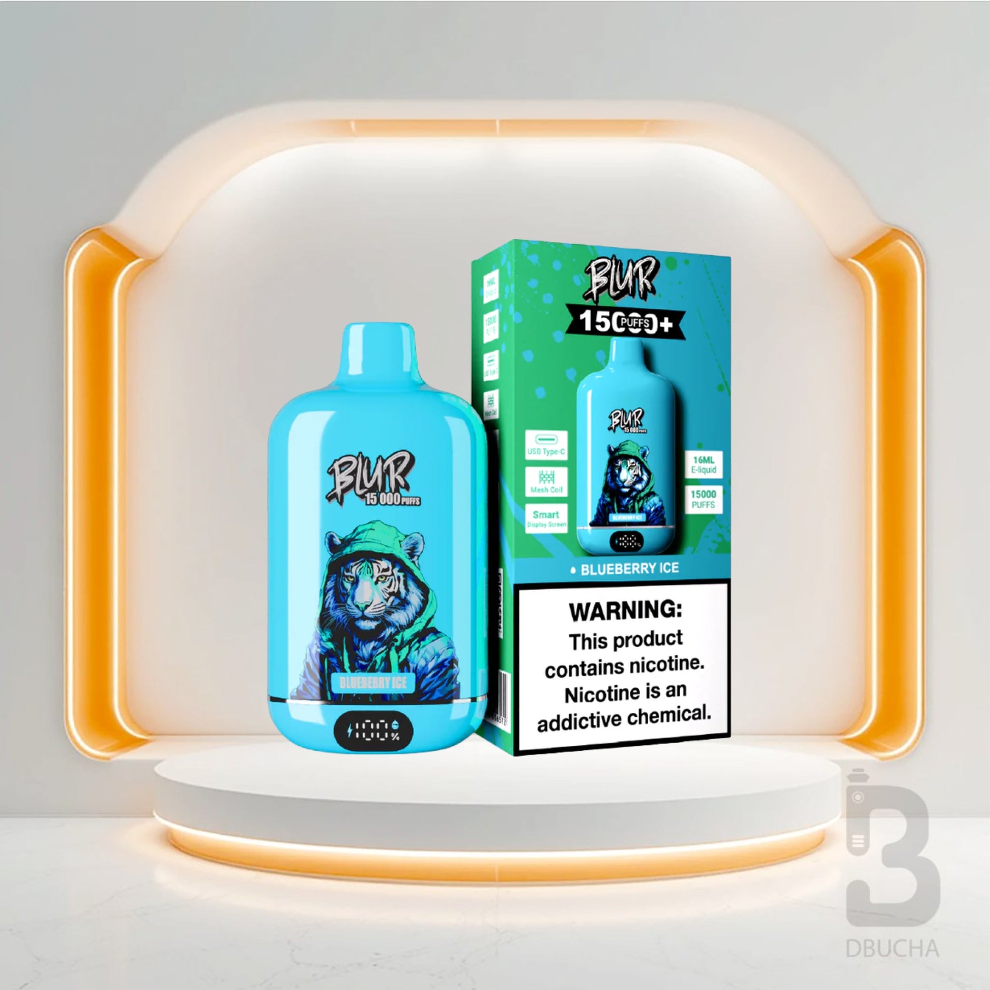 Jednorazówki - E papieros - Polska - Blur 15000 - 15K - Blueberry Ice - Najtańsze