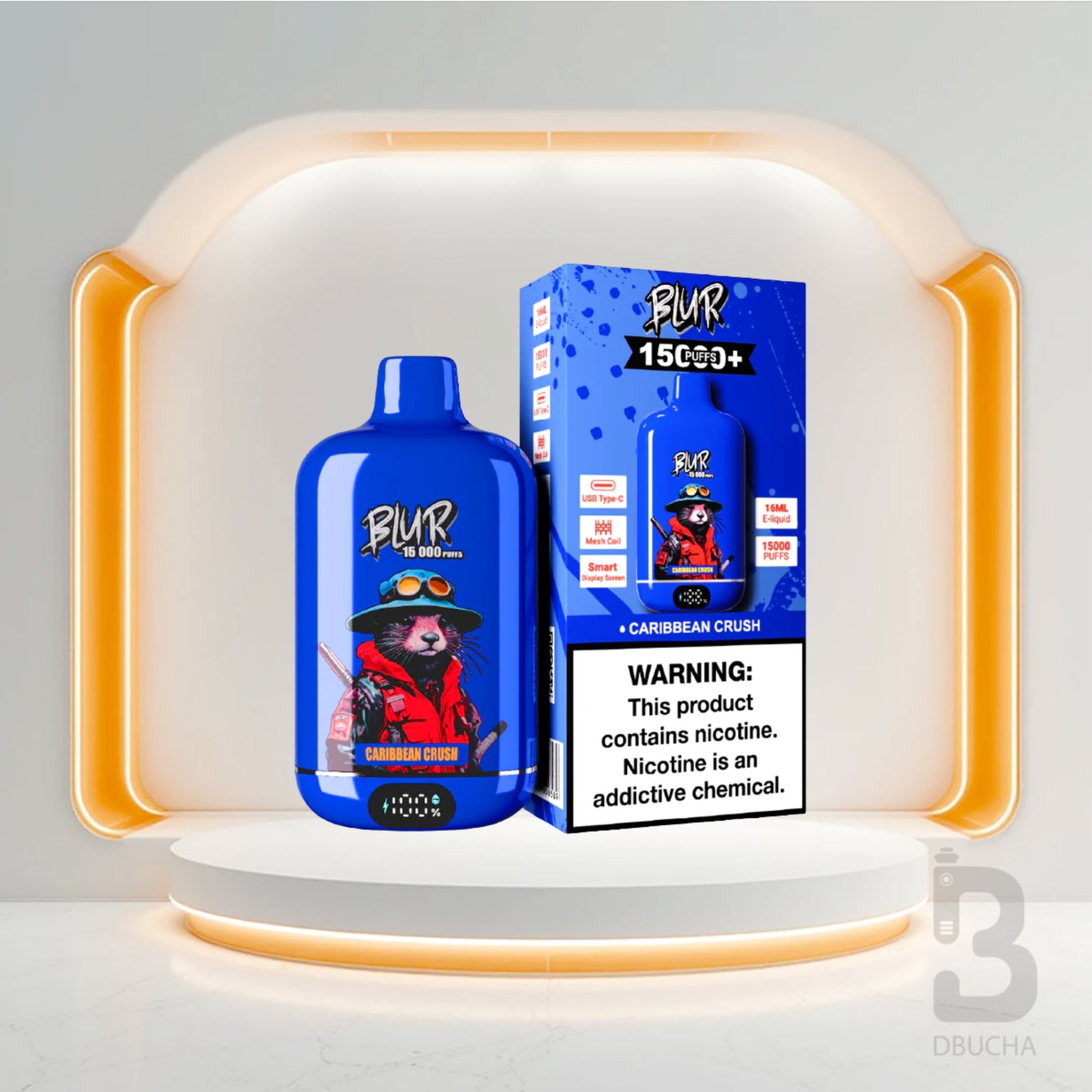 Jednorazówki - E papieros - Polska - Blur 15000 - 15K - Caribbean Crush - Najtańsze