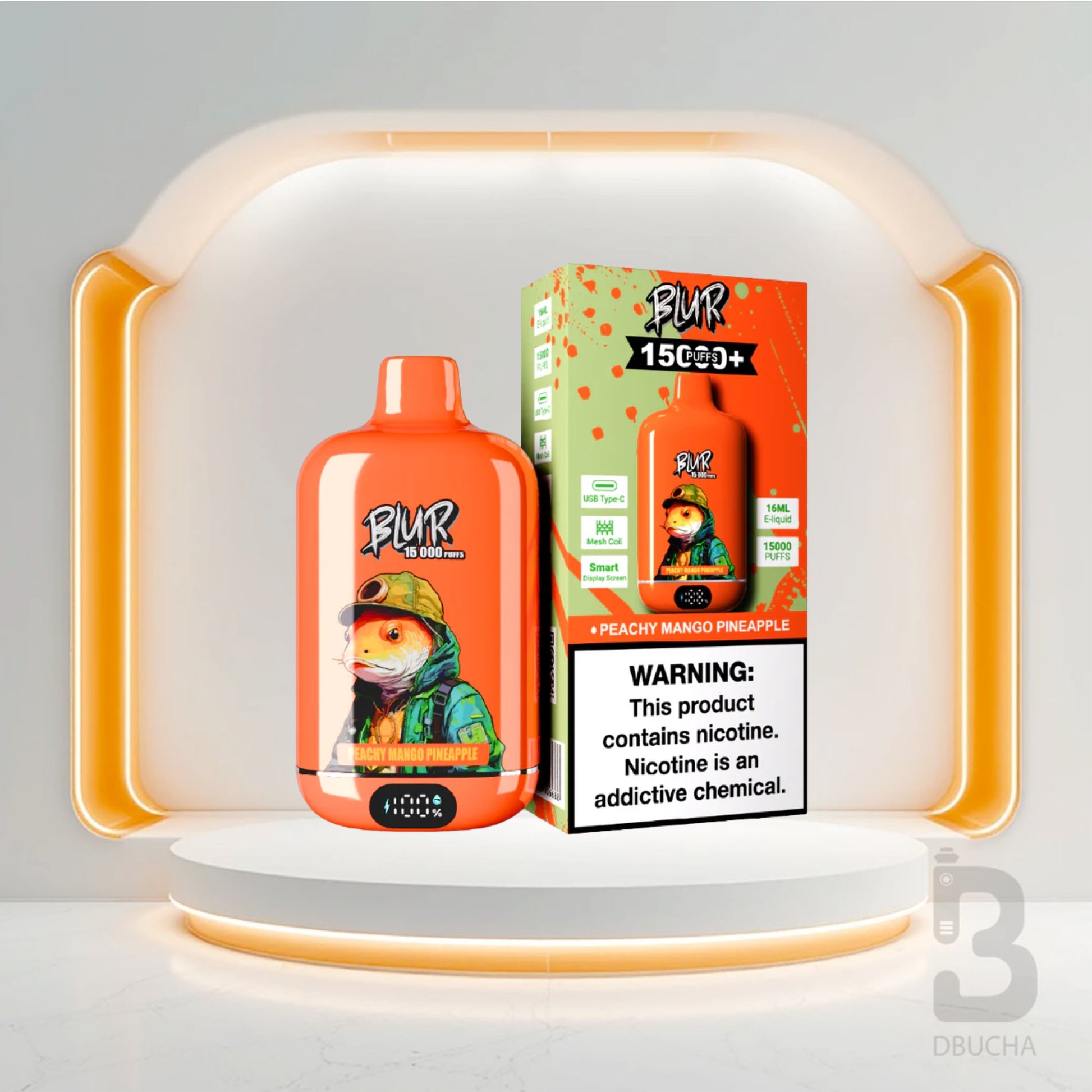 Jednorazówki - E papieros - Polska - Blur 15000 - 15K - Peachy Mango Pineapple - Najtańsze