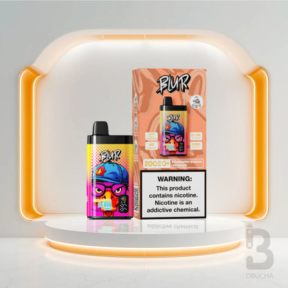 Jednorazówki - E papieros - Polska - Blur 20000 - 20K - Strawberry Banana & Peach Ice - Najtańsze