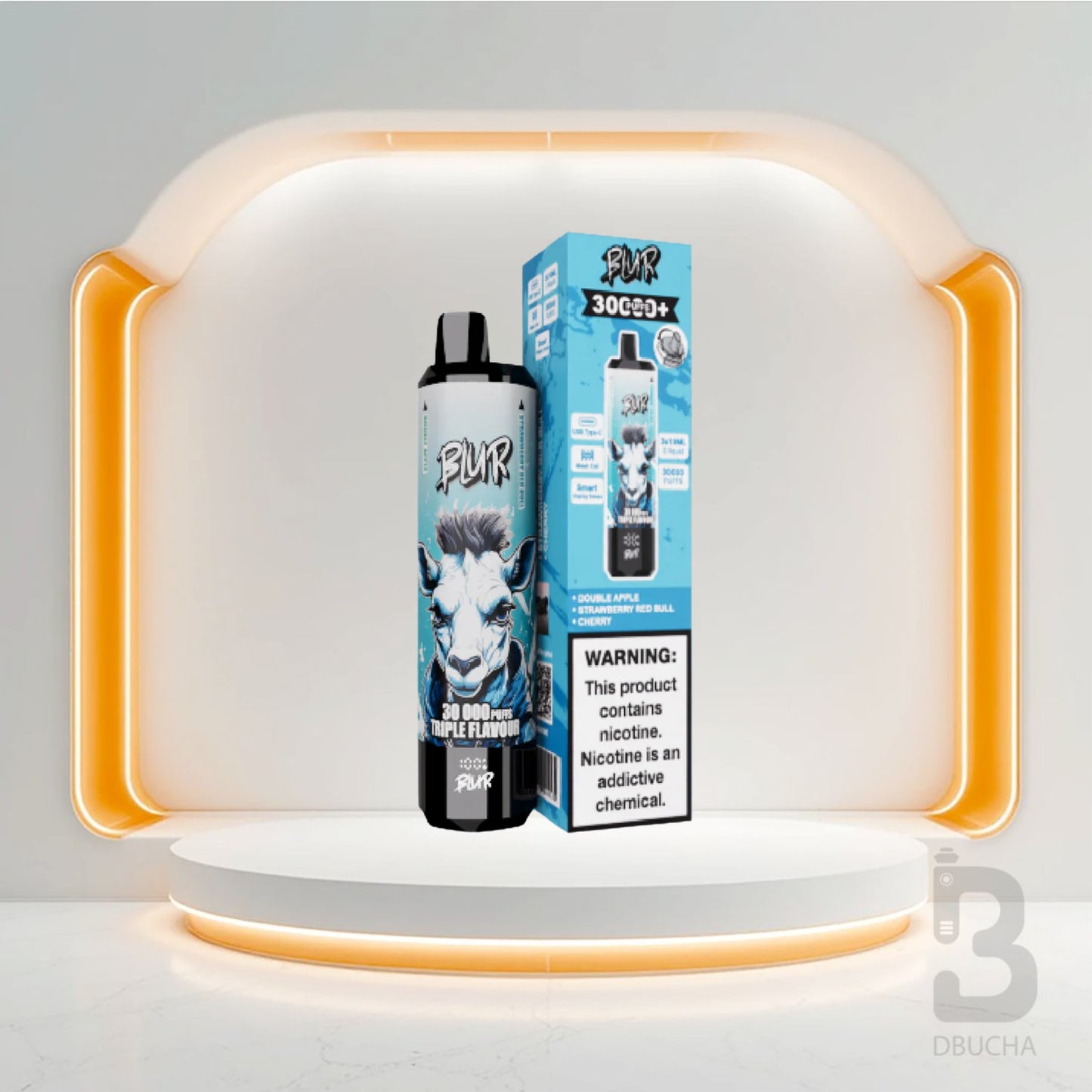 Jednorazówki - E papieros - Polska - Blur 30000 - 30K - Double Apple & Strawberry Red Bull & Cherry - Najtańsze