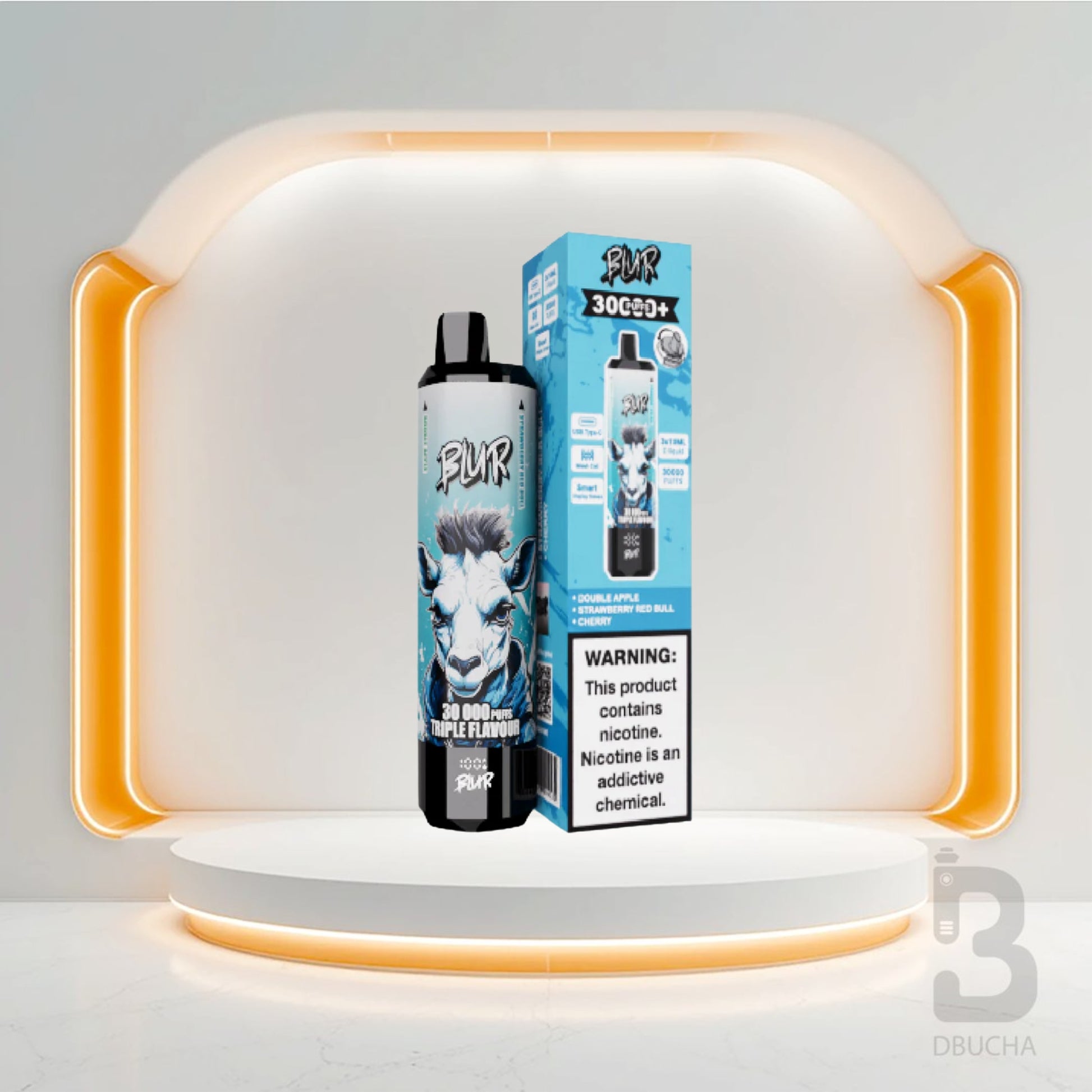 Jednorazówki - E papieros - Polska - Blur 30000 - 30K - Double Apple & Strawberry Red Bull & Cherry - Najtańsze