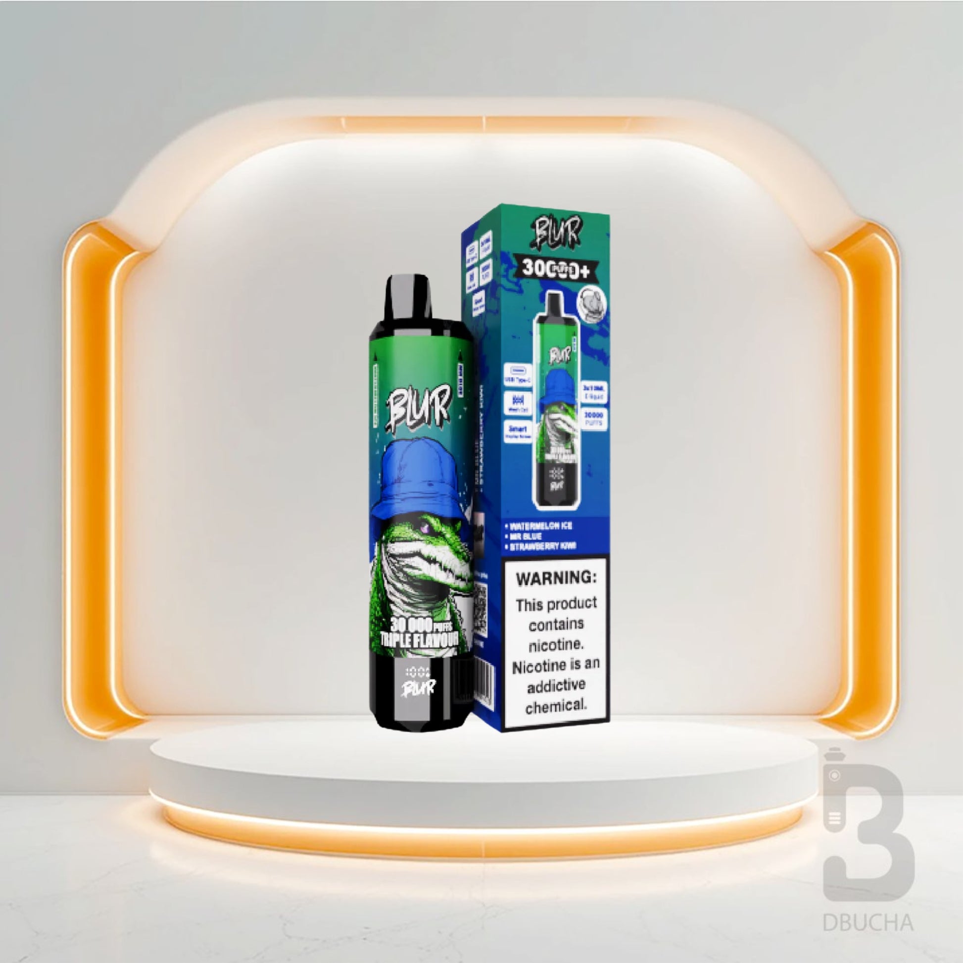 Jednorazówki - E papieros - Polska - Blur 30000 - 30K - Watermelon Ice & Mr Blue & Strawberry Kiwi - Najtańsze