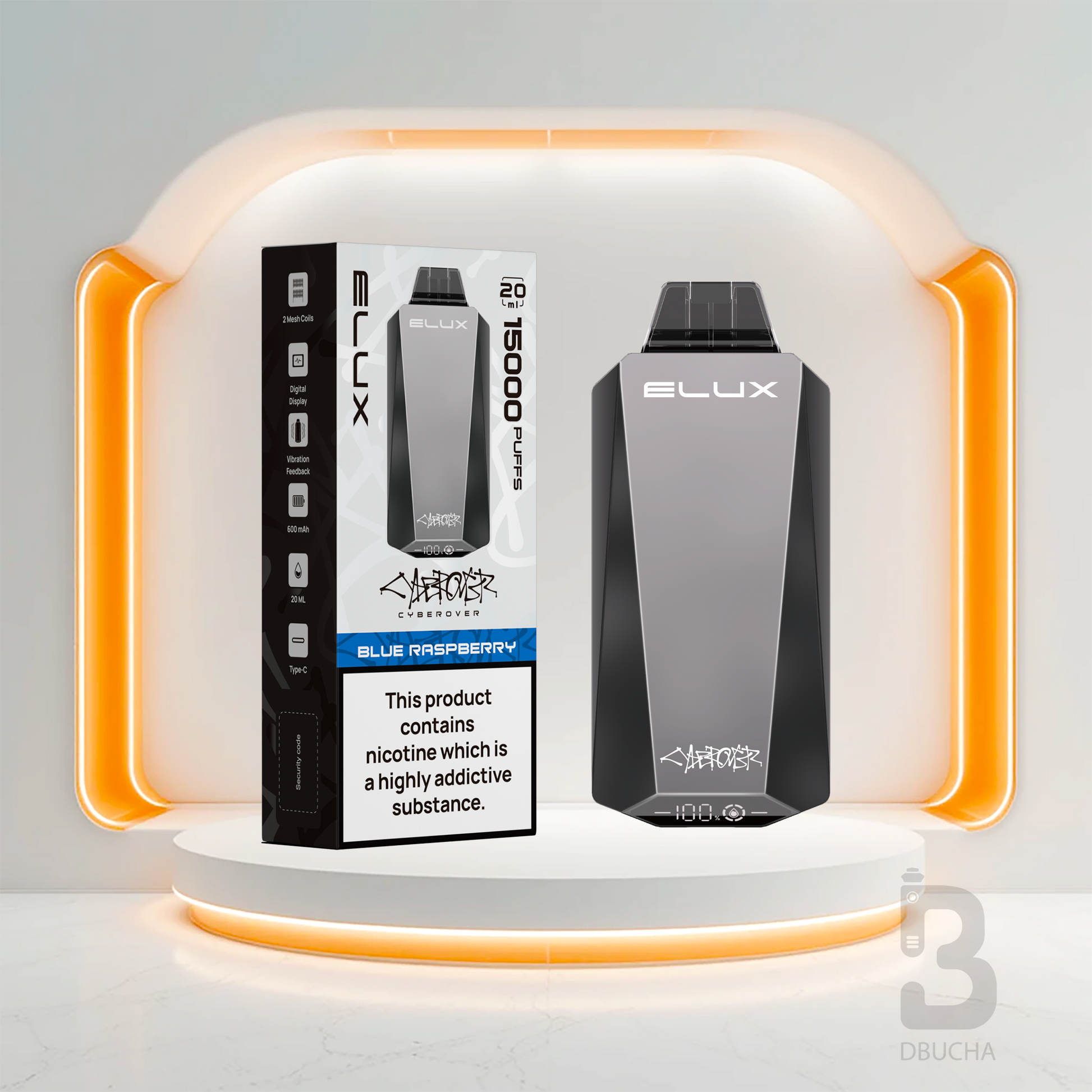 Jednorazówki - E papieros - Polska - Elux - Cyberover - 15K - Blue Raspberry - Najtańsze