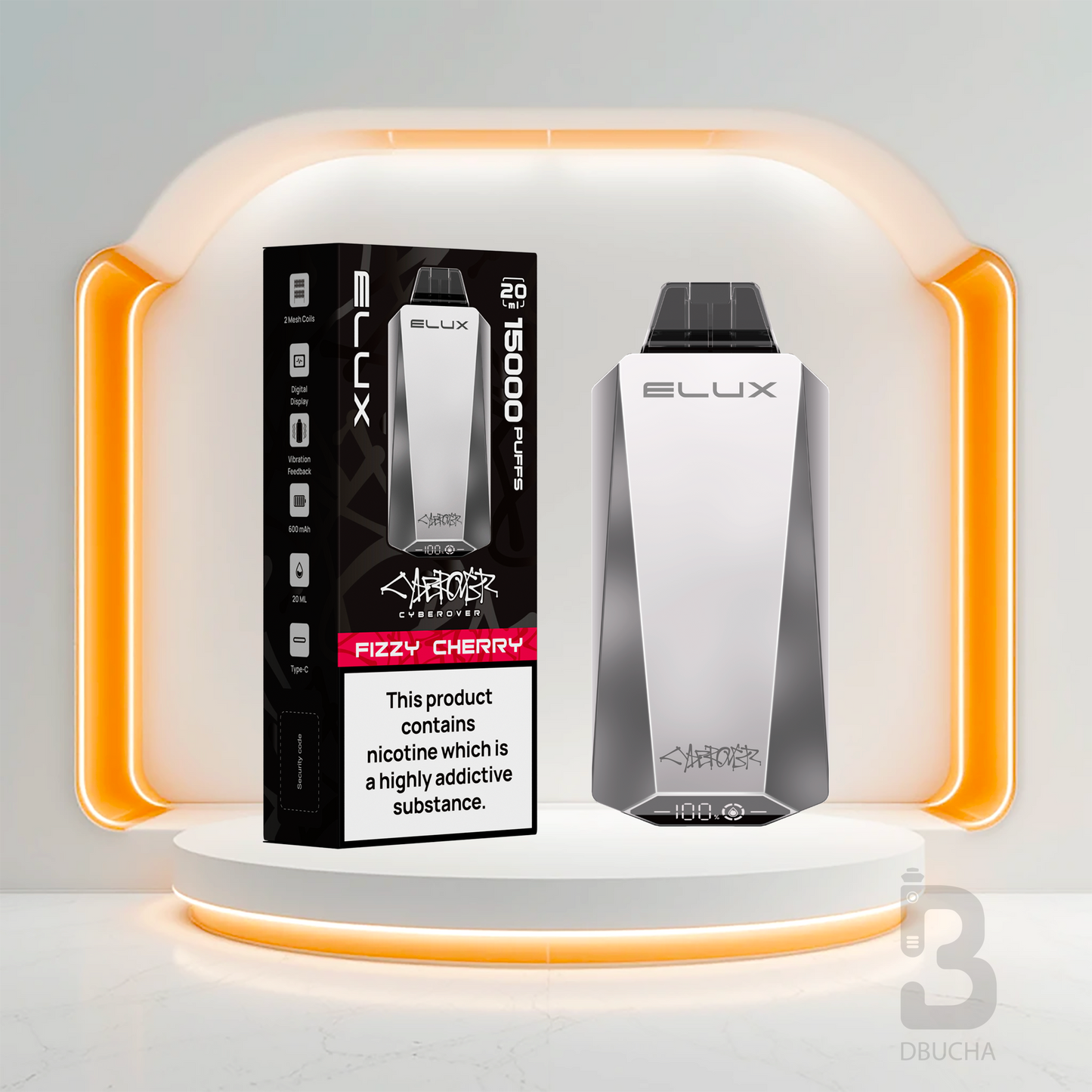 Jednorazówki - E papieros - Polska - Elux - Cyberover - 15K - Fizzy Cherry - Najtańsze