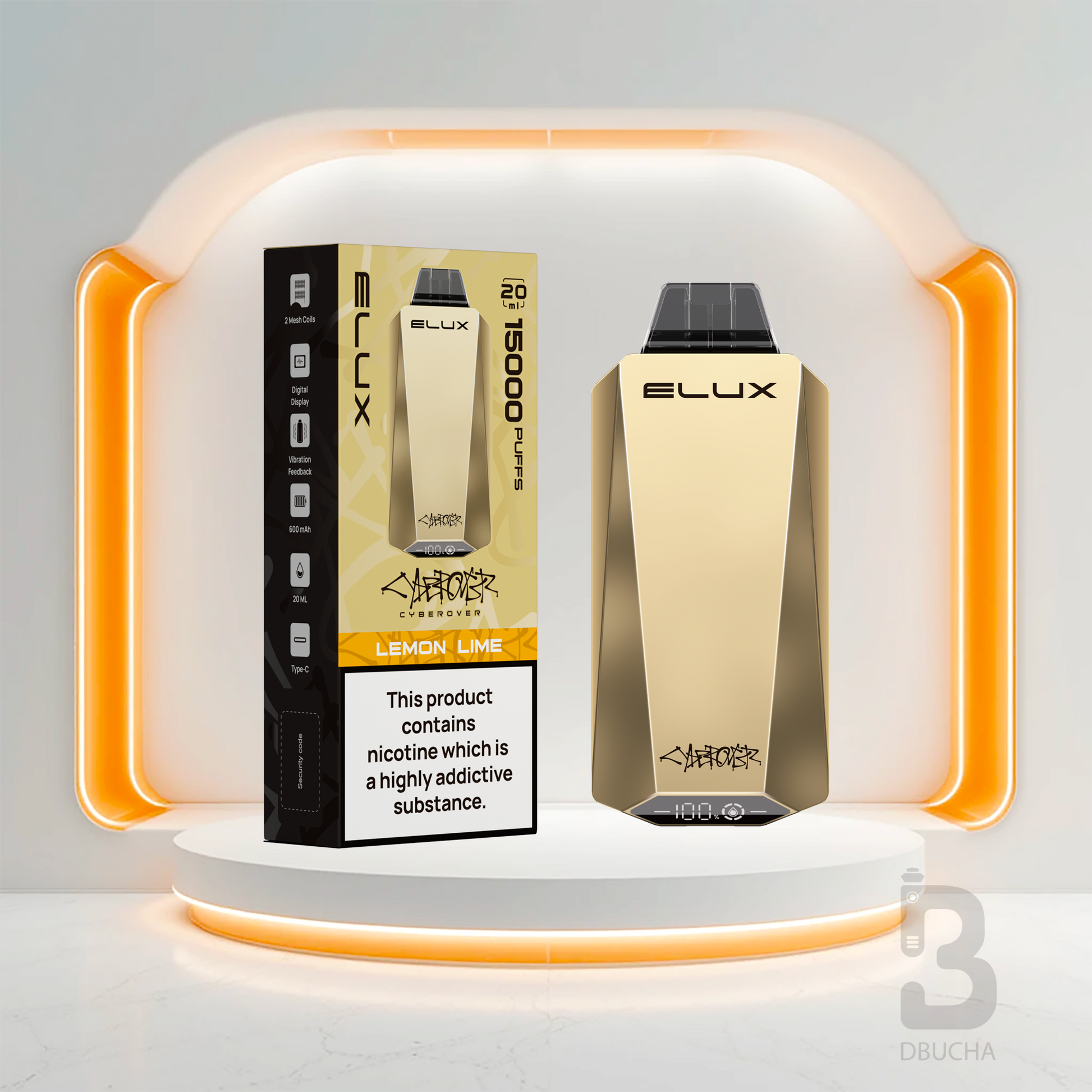 Jednorazówki - E papieros - Polska - Elux - Cyberover - 15K - Lemon Lime - Najtańsze