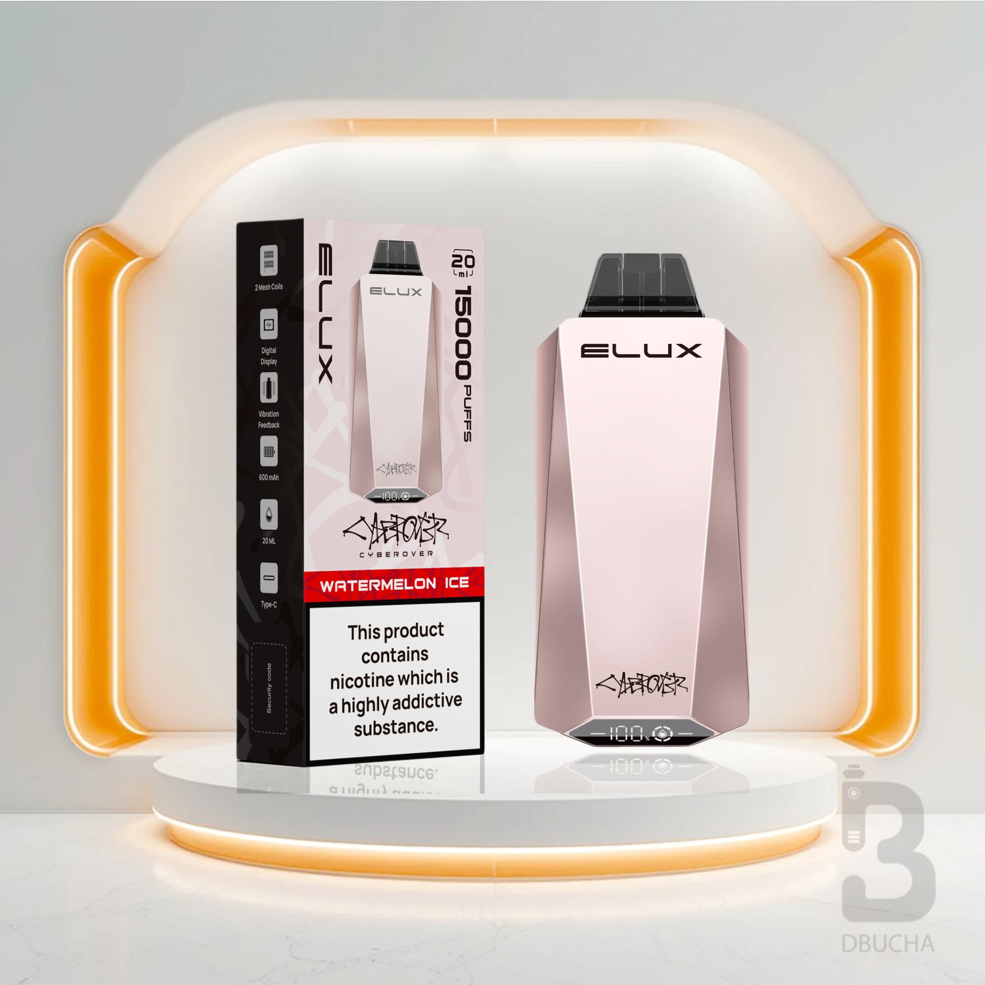 Jednorazówki - E papieros - Polska - Elux - Cyberover - 15K - Watermelon Ice - Najtańsze