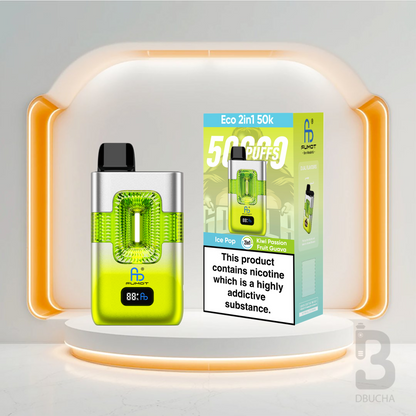 Jednorazówki - E papieros -Fumot-Eco-2-w-1-50K -Ice-Pop-Kiwi Passion Fruit Guava- Najtańsze