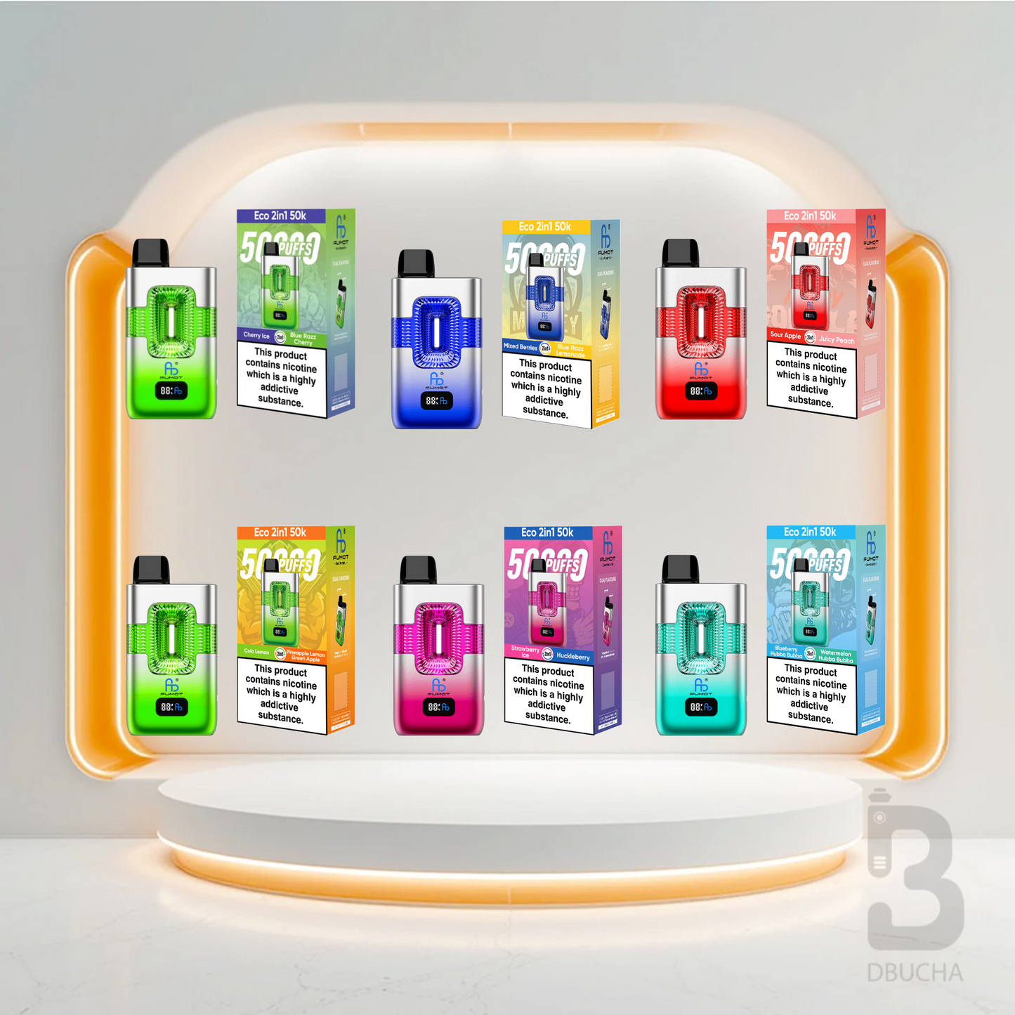 Jednorazówki - E papieros -Fumot-Eco-2-w-1-50K -Mix 3- Najtańsze