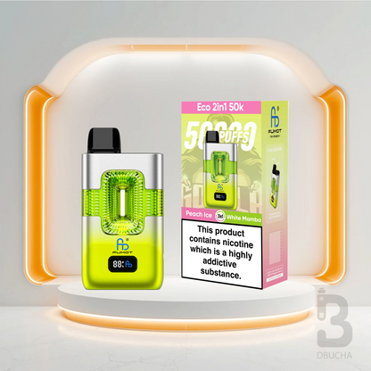 Jednorazówki - E papieros -Fumot-Eco-2-w-1-50K -White Mamba Peach Ice- Najtańsze